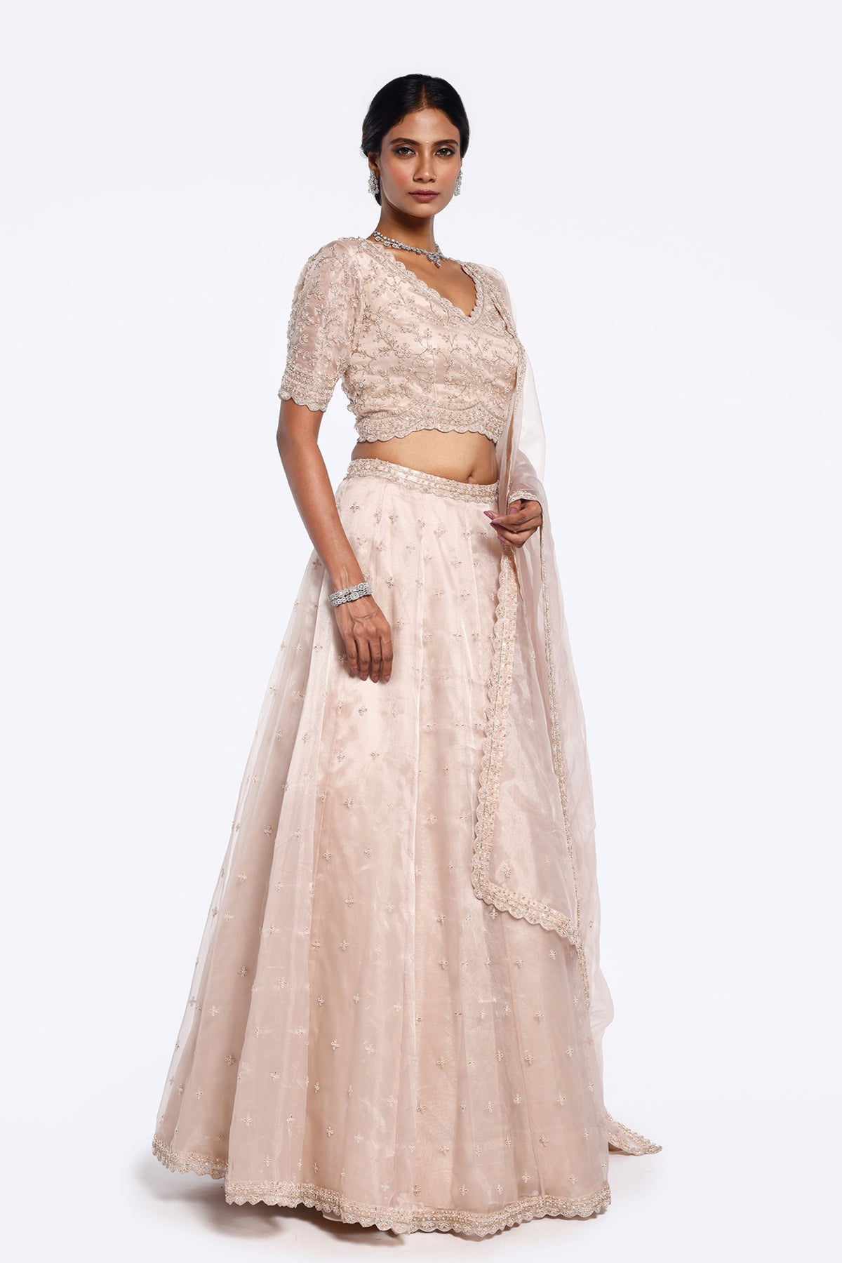 Organza Zari Lehenga Set