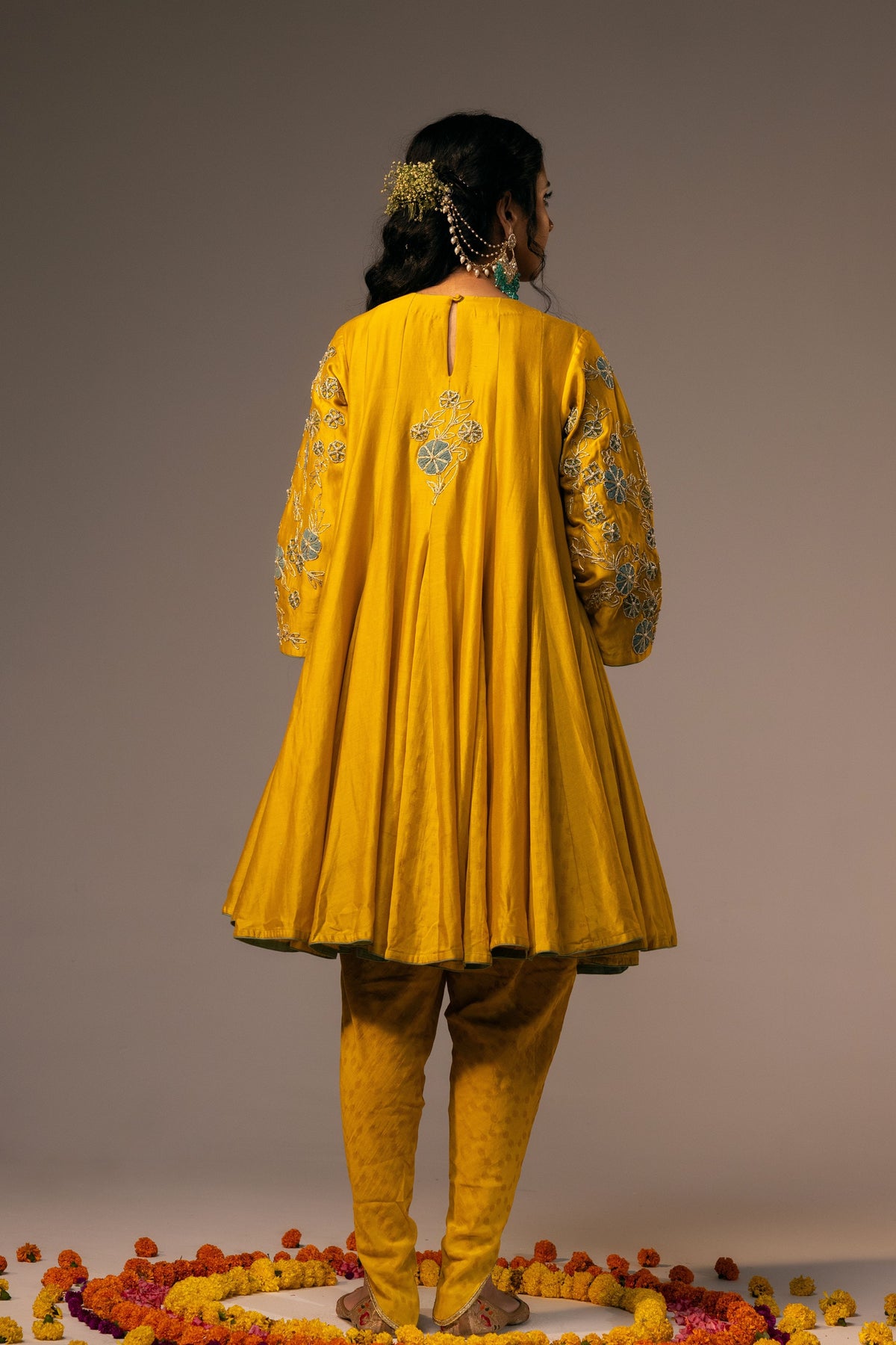 Yellow Anarkali Set