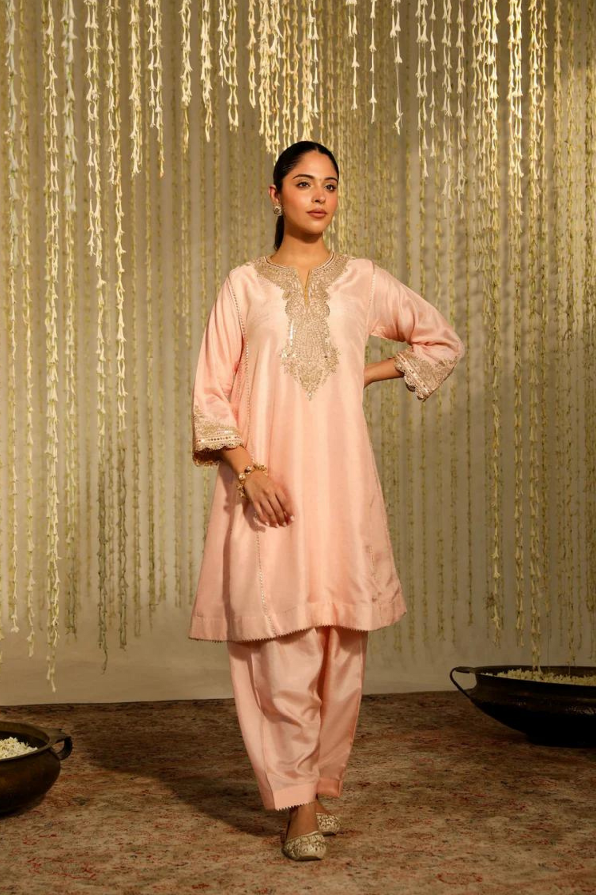 Mehnaaz Rose Pink Kurta Set