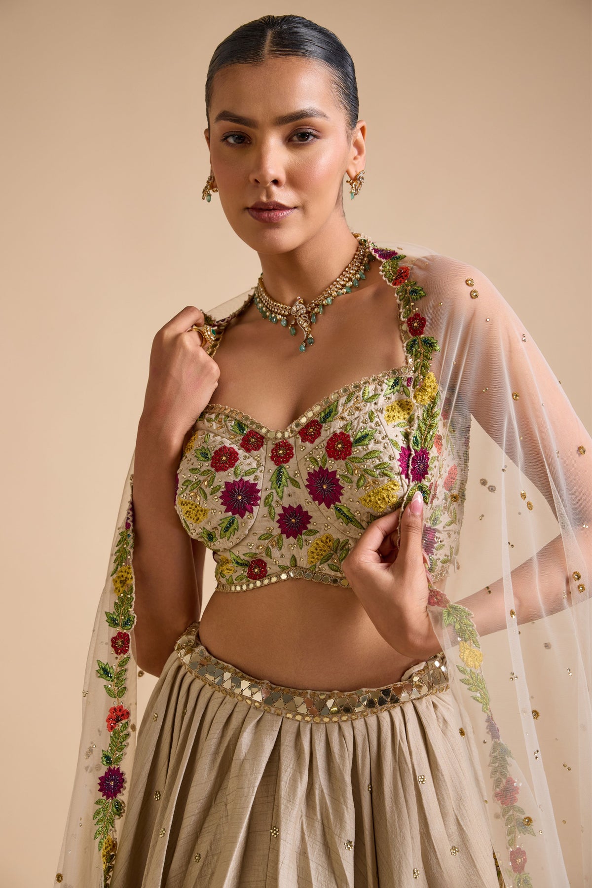 Ivory Full Bloom Lehenga Set