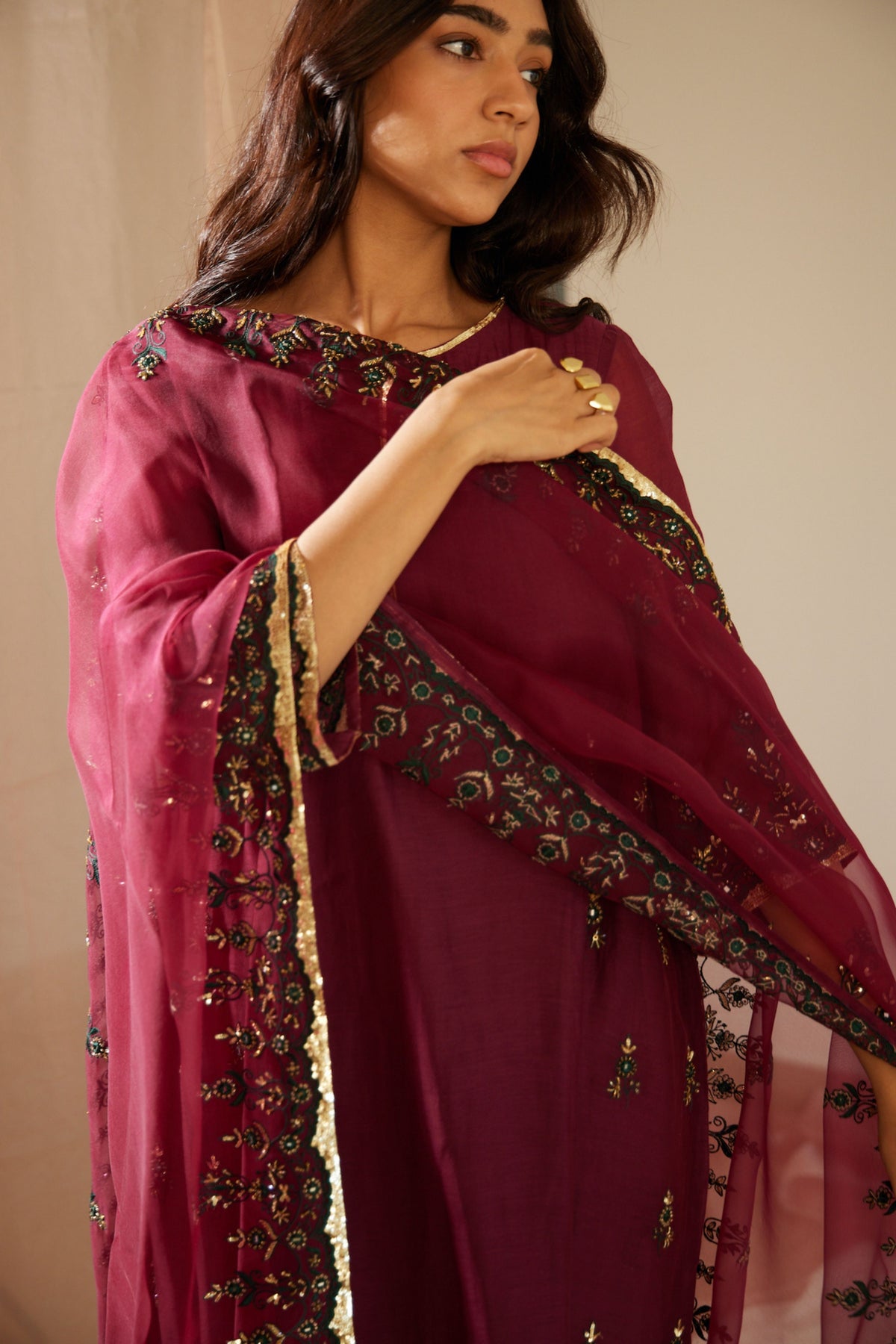 Purple Poornima Dupatta