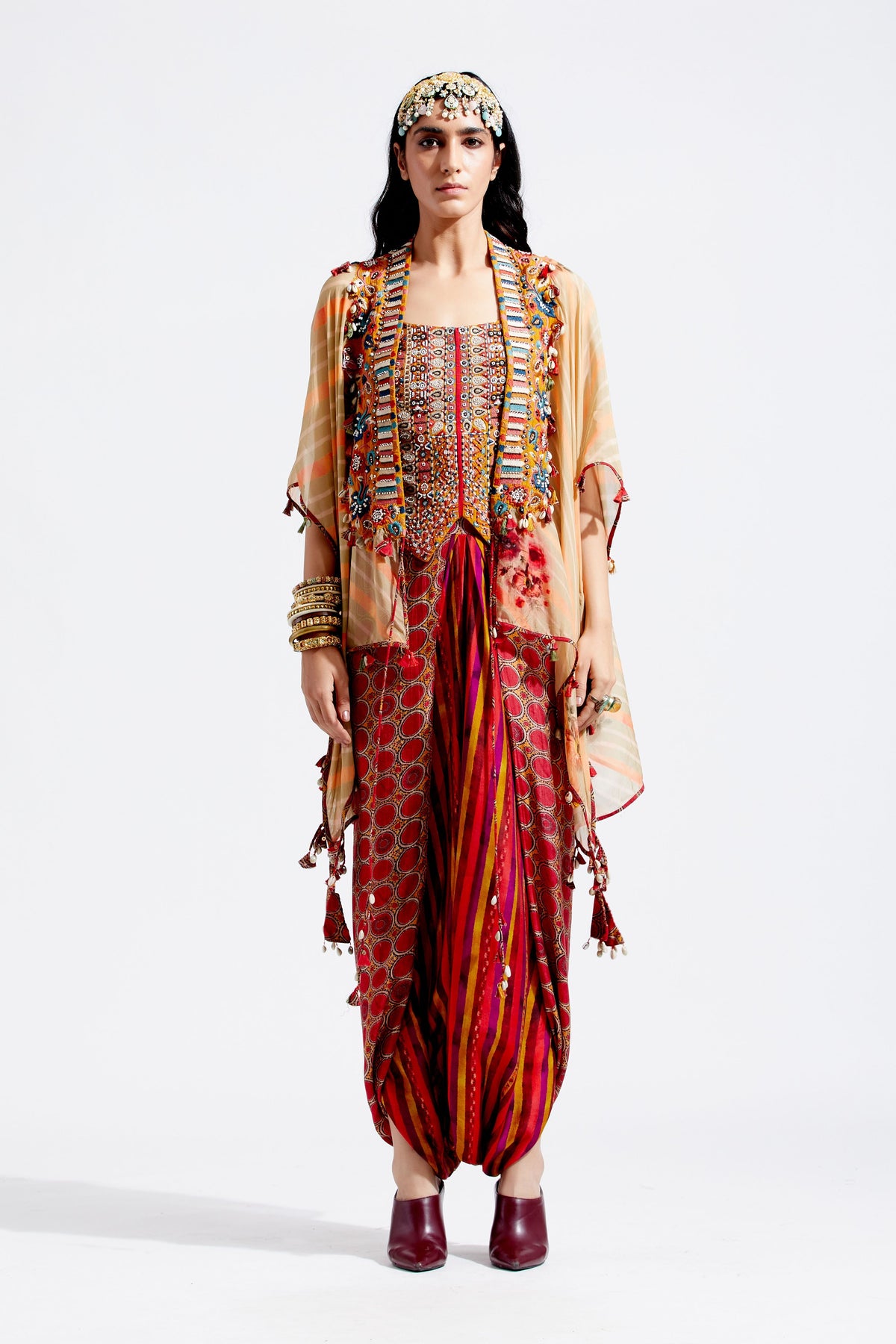 Veni dupatta jacket set