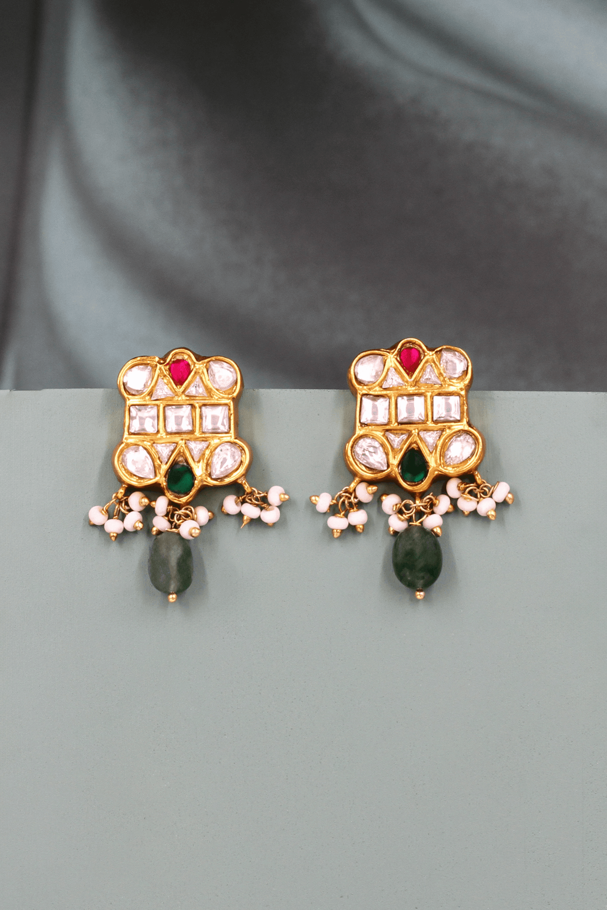 Refined Luxe Kundan Earrings.