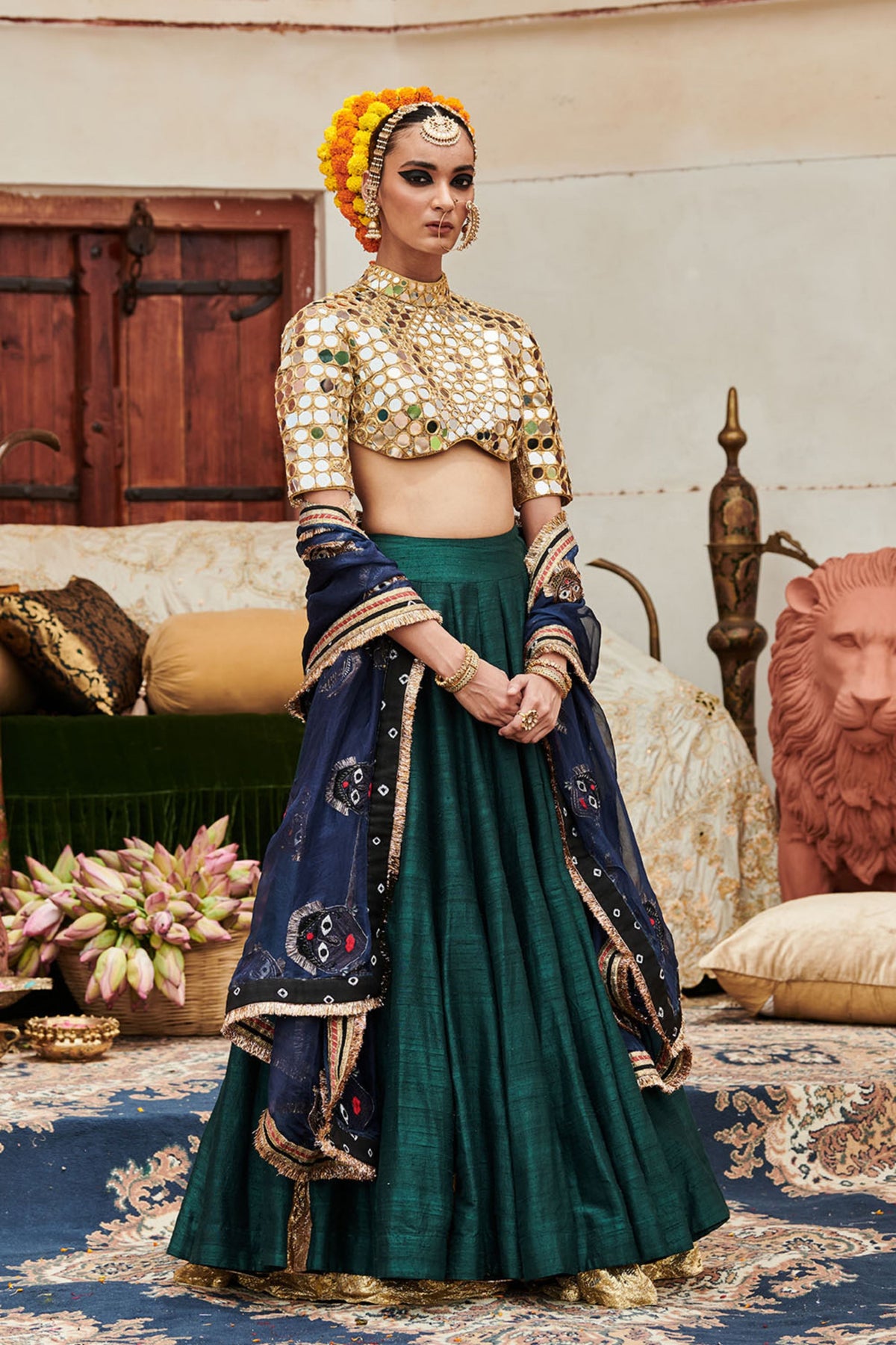 Zamurd Green Lehenga Set