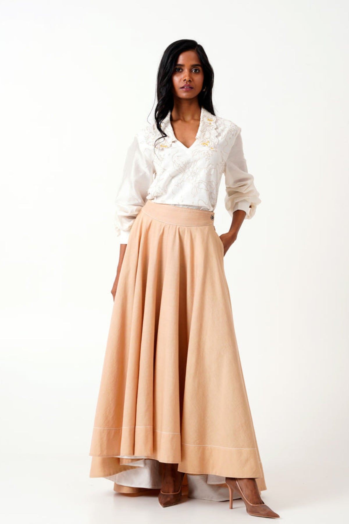 Latte Jena Swirl Skirt Set