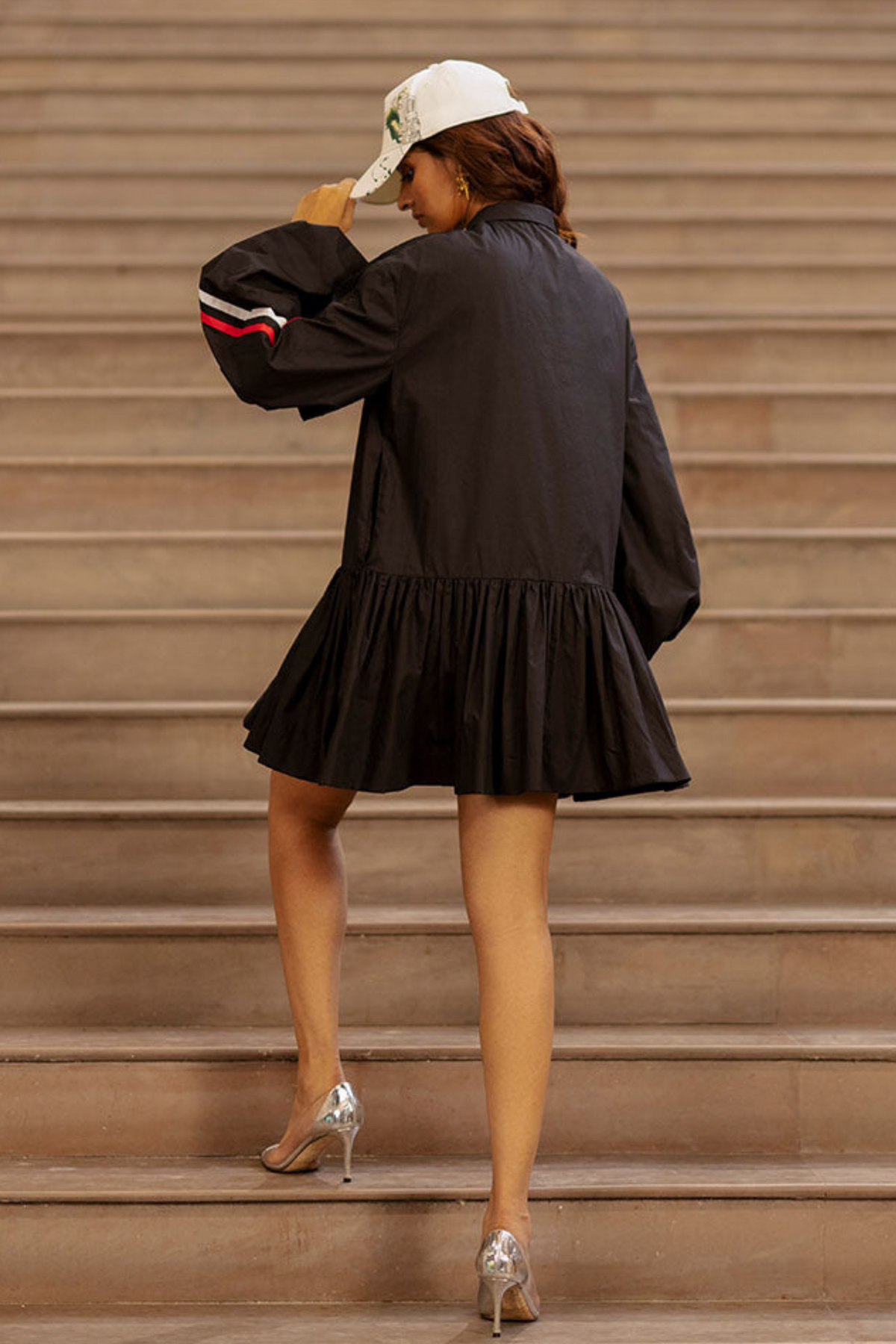 Short Dress With Sporty Details