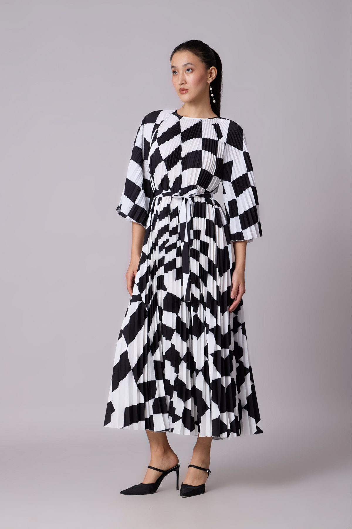 Ariel Maxi Dress Black &amp; White