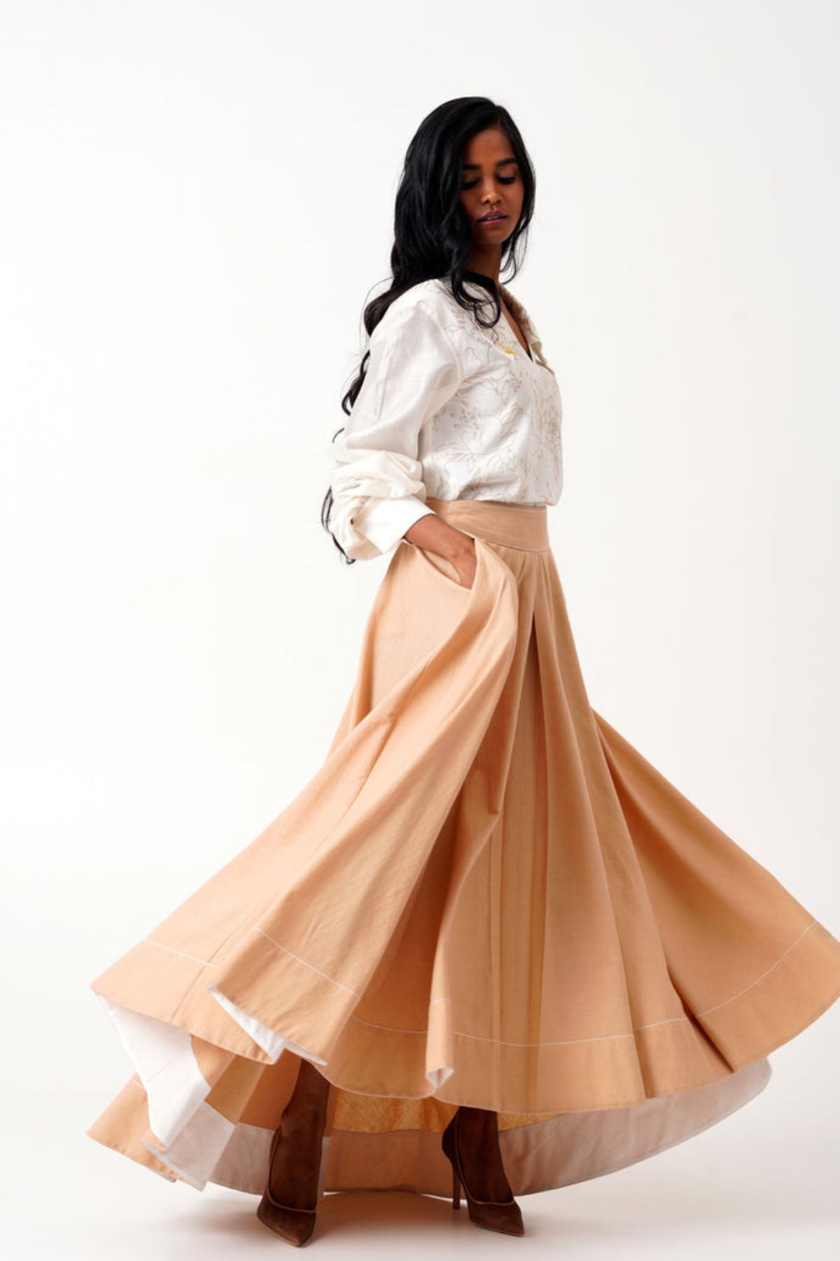 Latte Jena Swirl Skirt Set