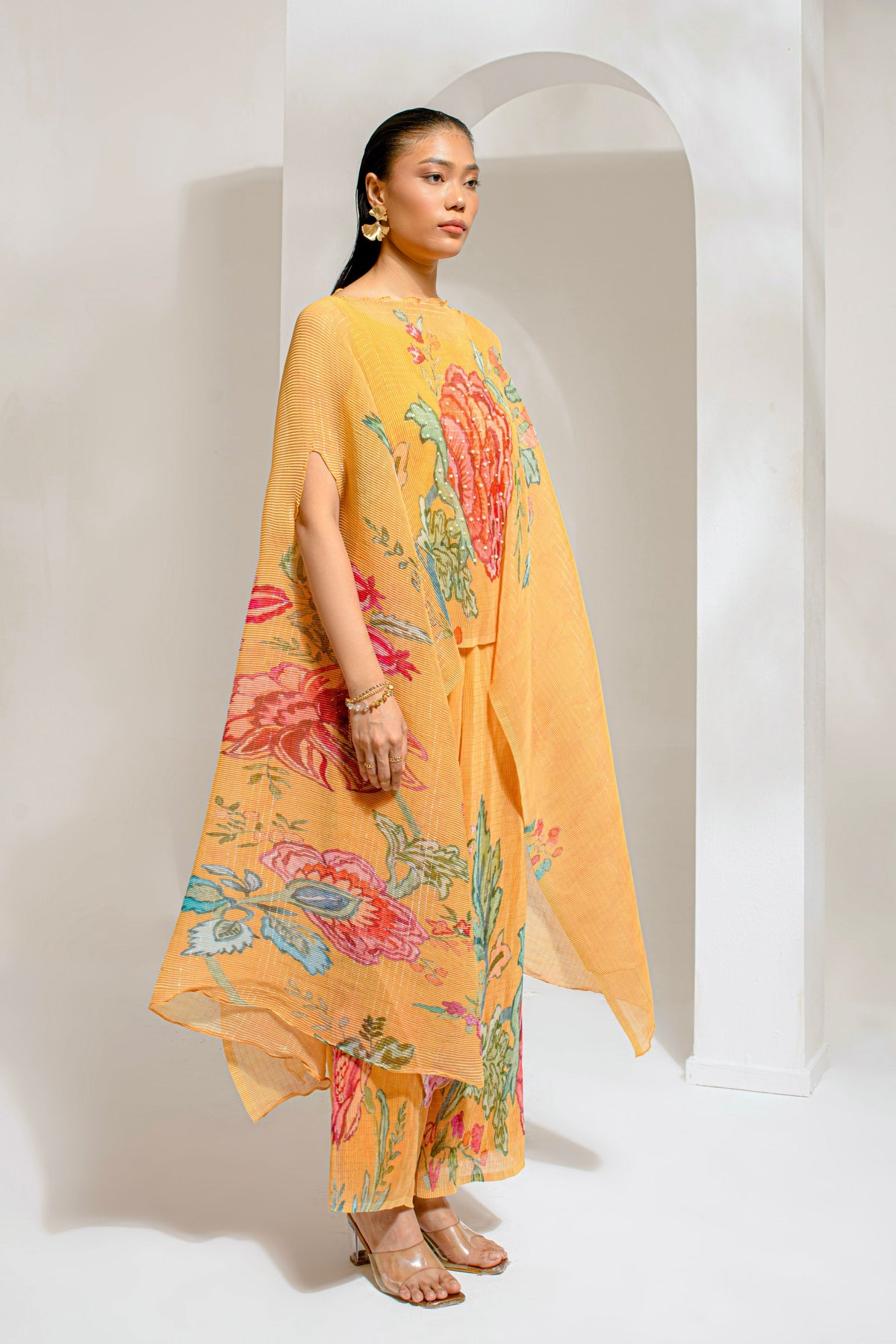 Yellow Hp  Kaftan And Pants