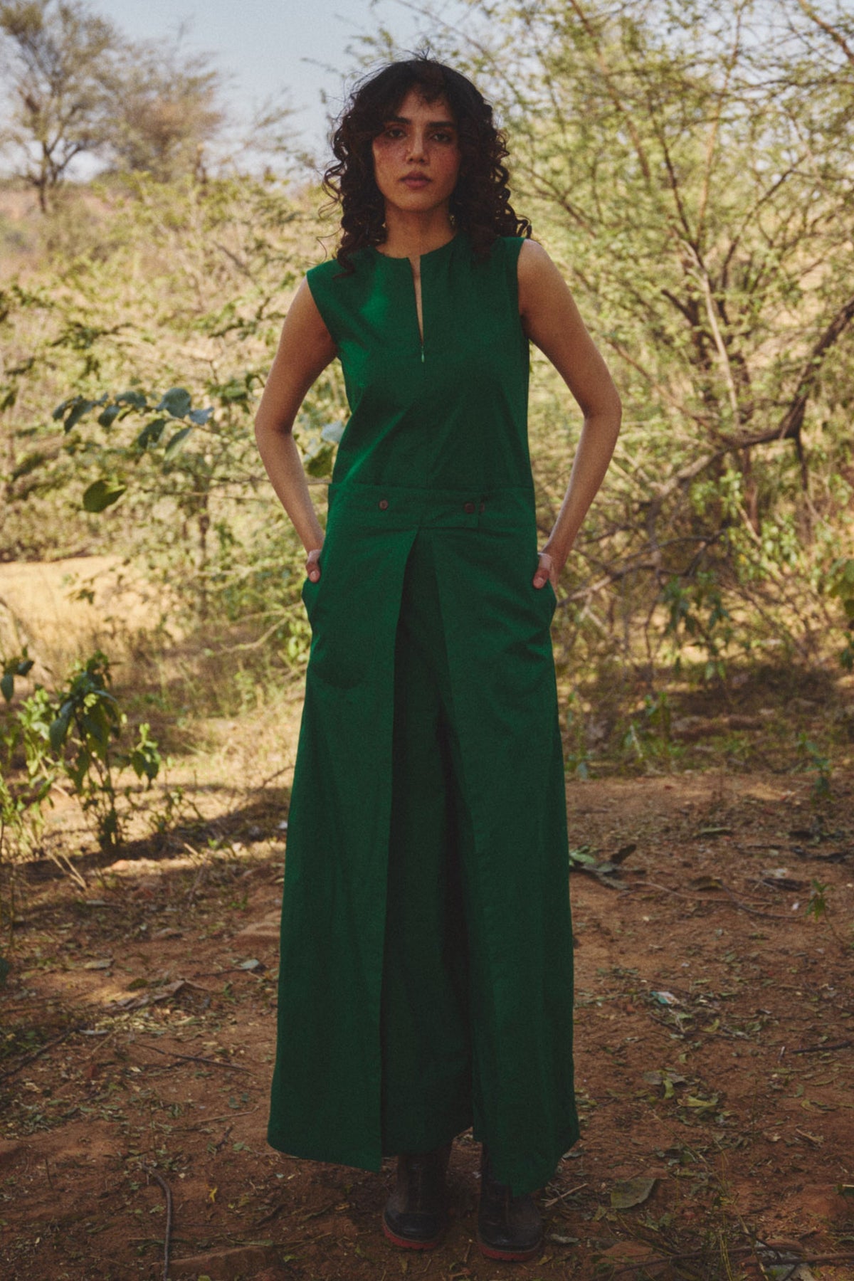 Woodland Green Jumpsuit