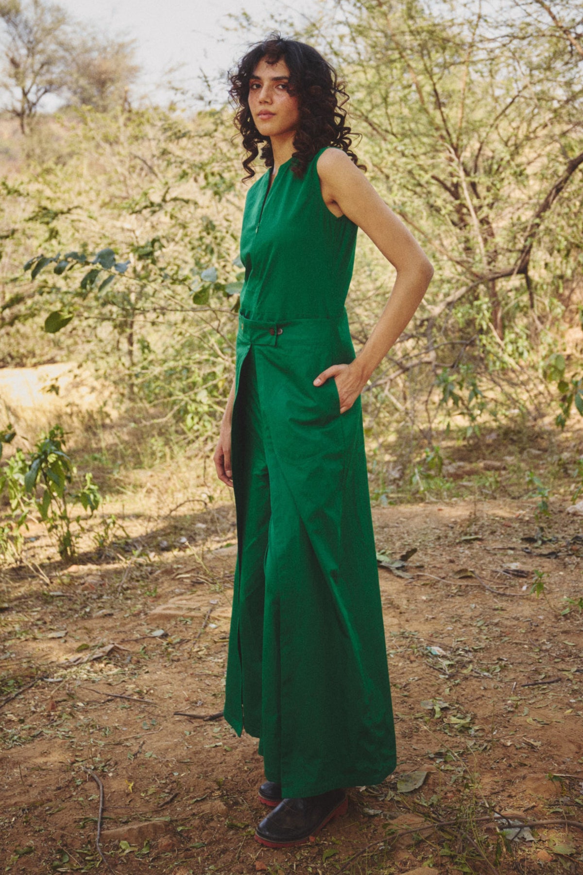 Woodland Green Jumpsuit