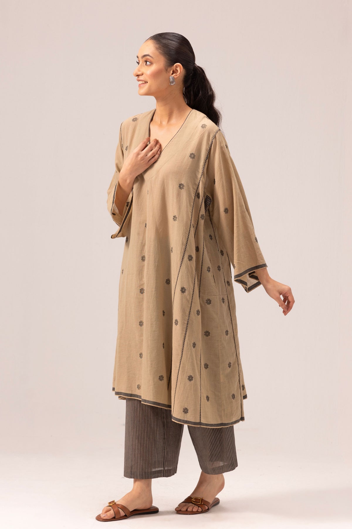 Muskan Brown Kurta Set