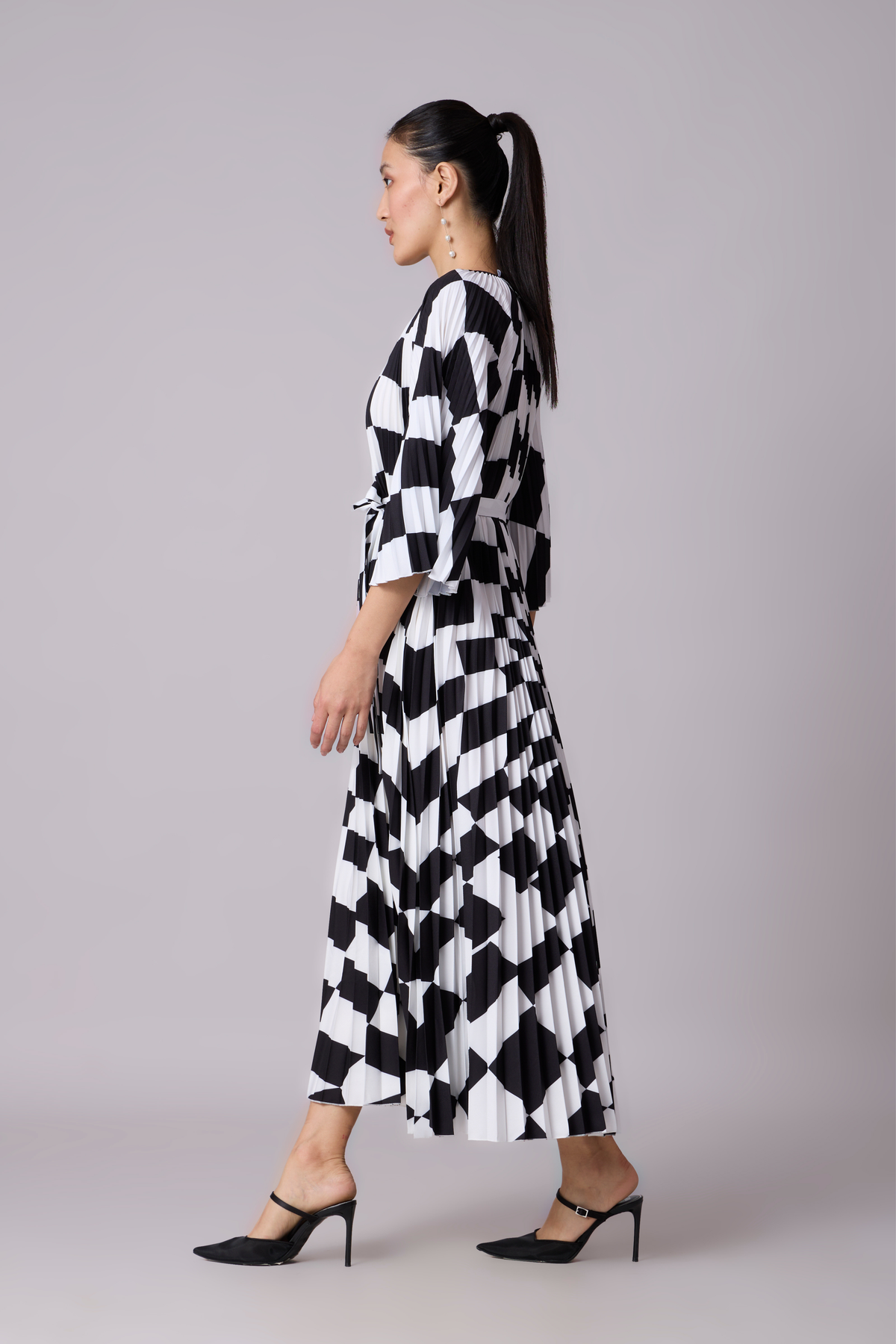 Ariel Maxi Dress Black &amp; White