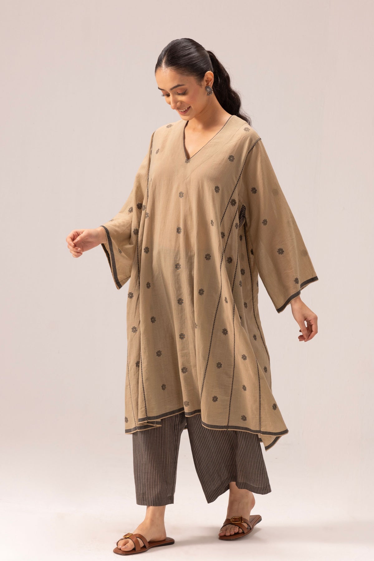 Muskan Brown Kurta Set