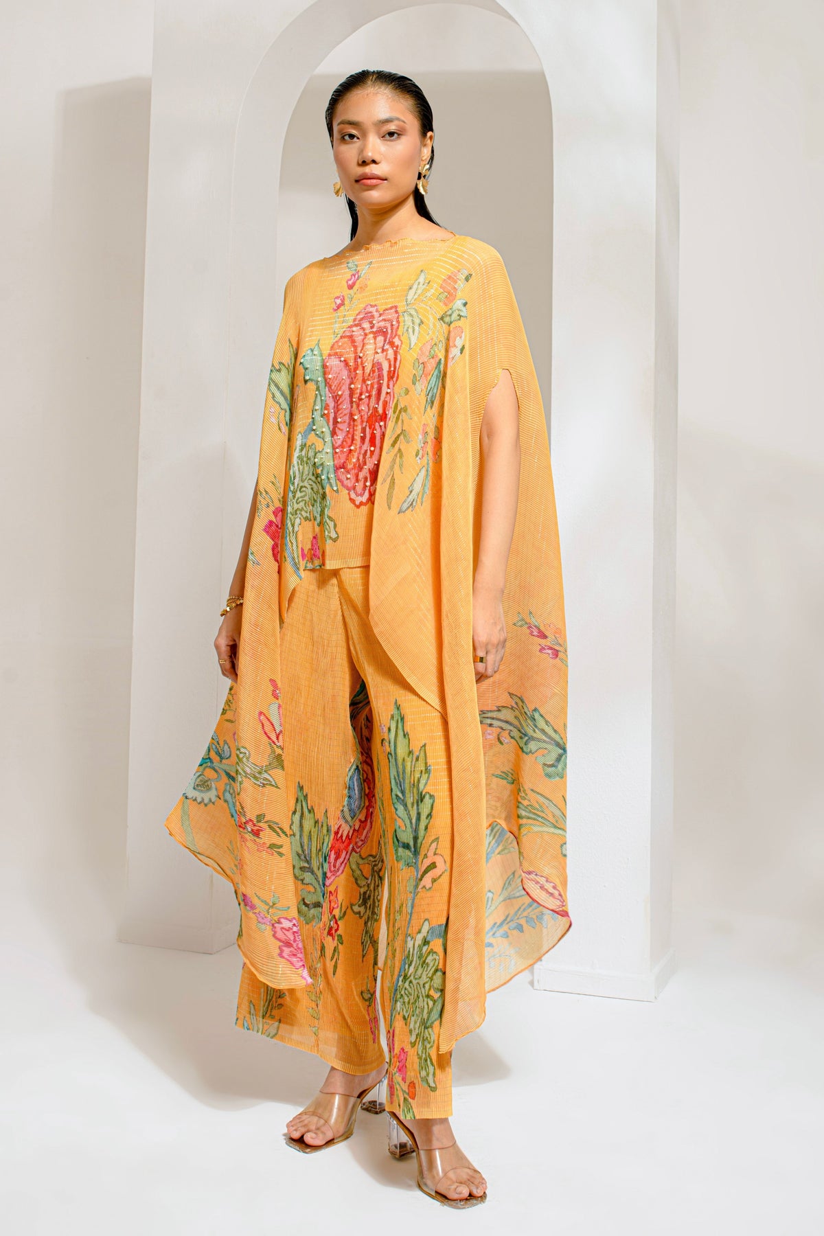 Yellow Hp  Kaftan And Pants