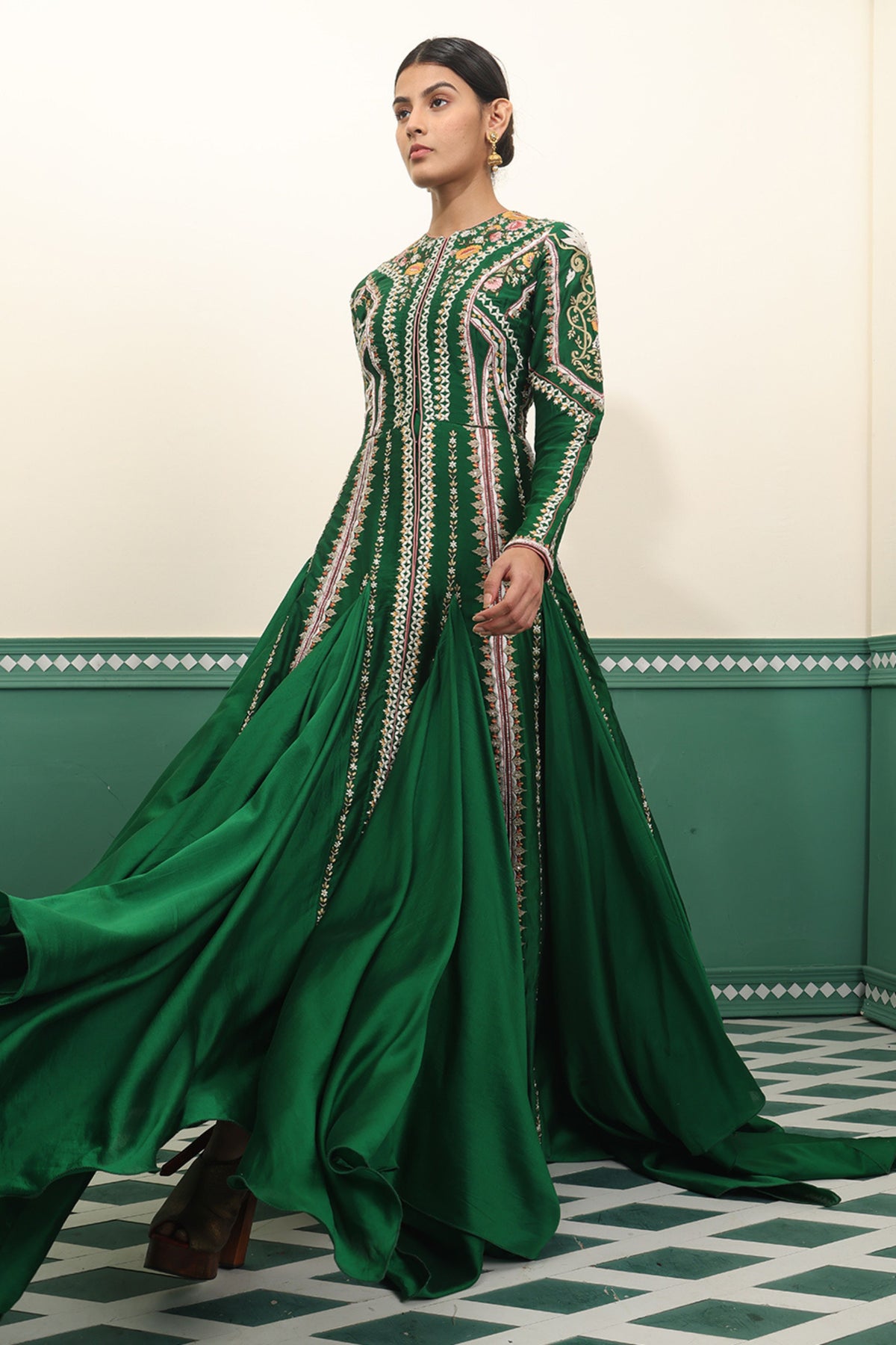 Green Anarkali