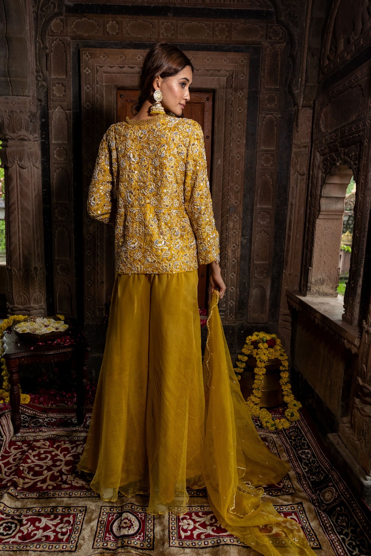 Yellow Sharara Set