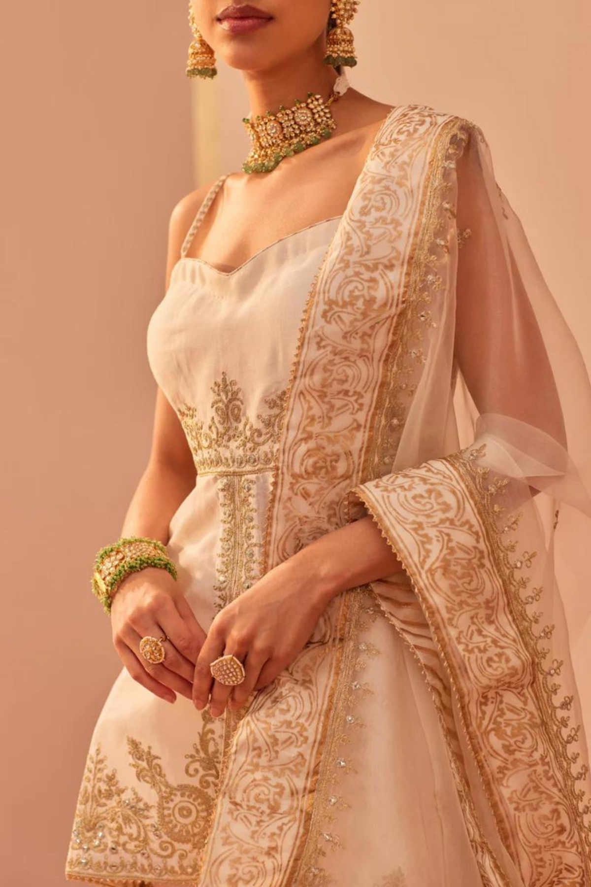 Tahira Ivory Sharara Set