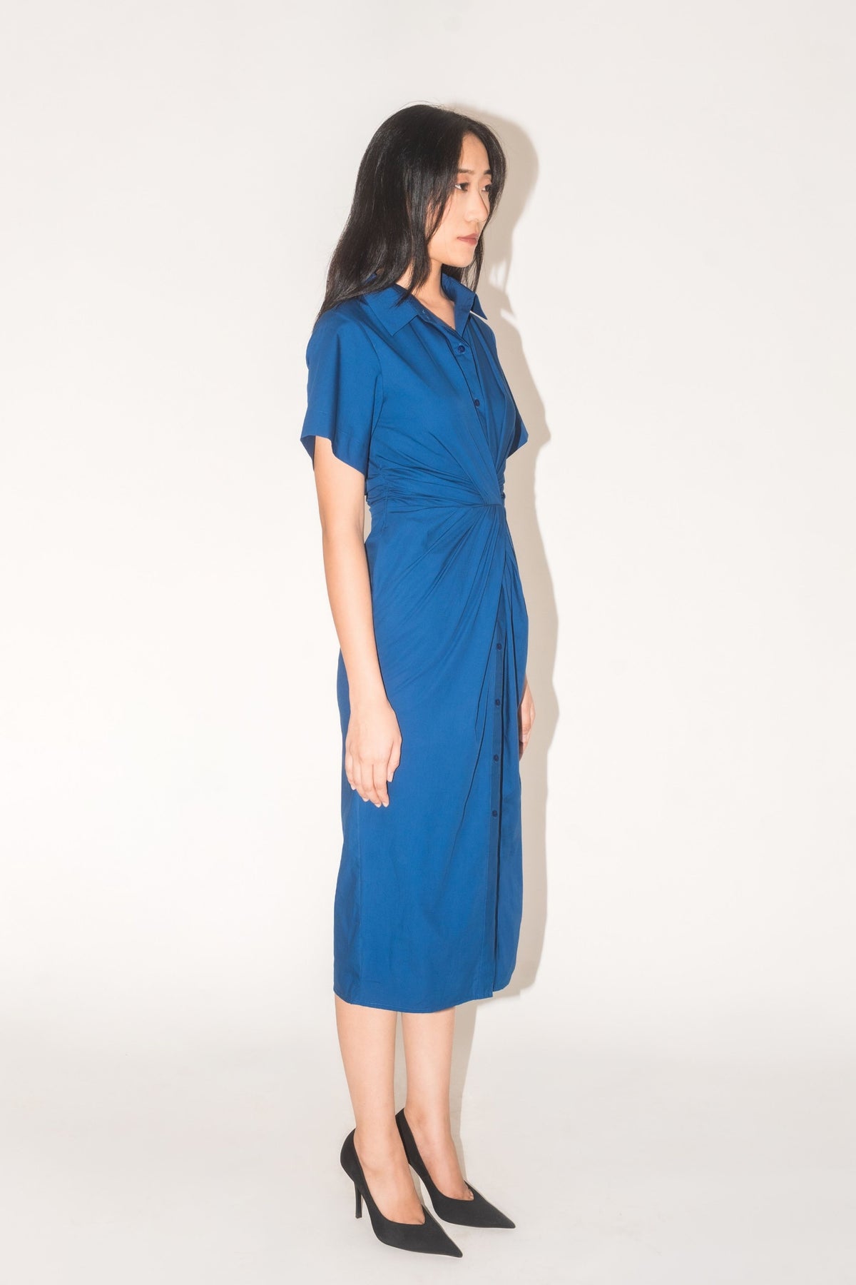 Isla Draped Blue Dress