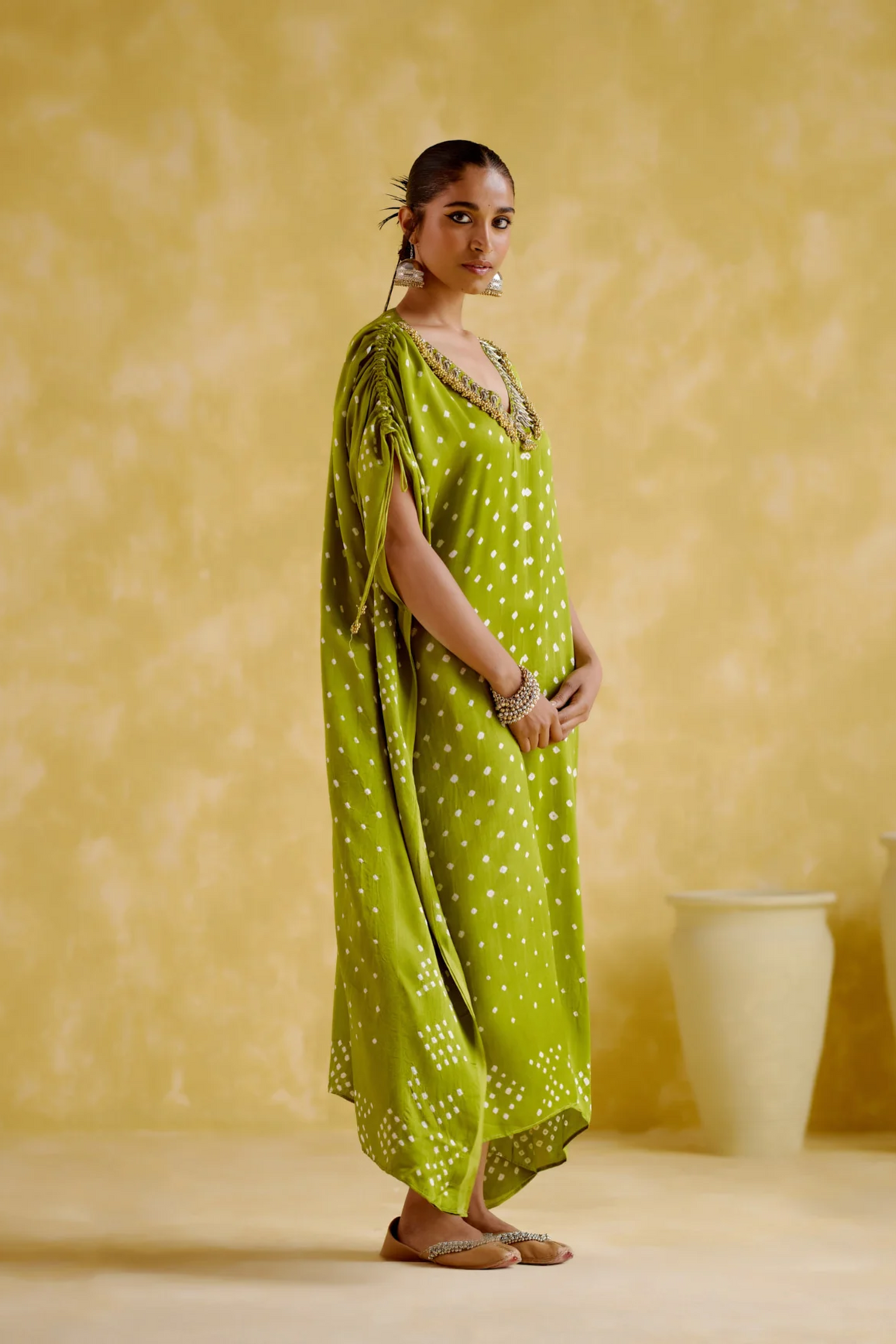 Dakshayani Green Kaftan