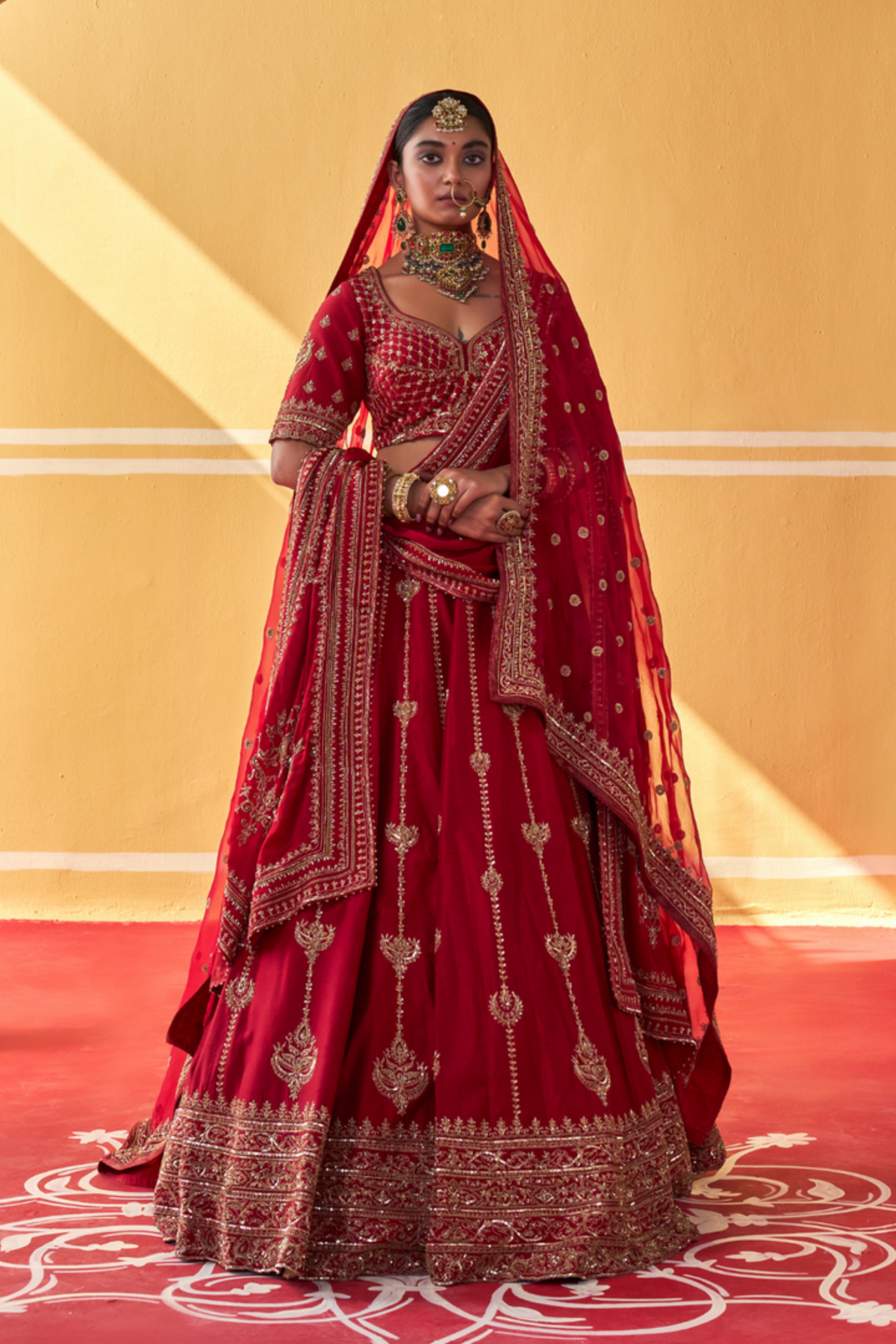 Maroon Bridal Lehenga Set