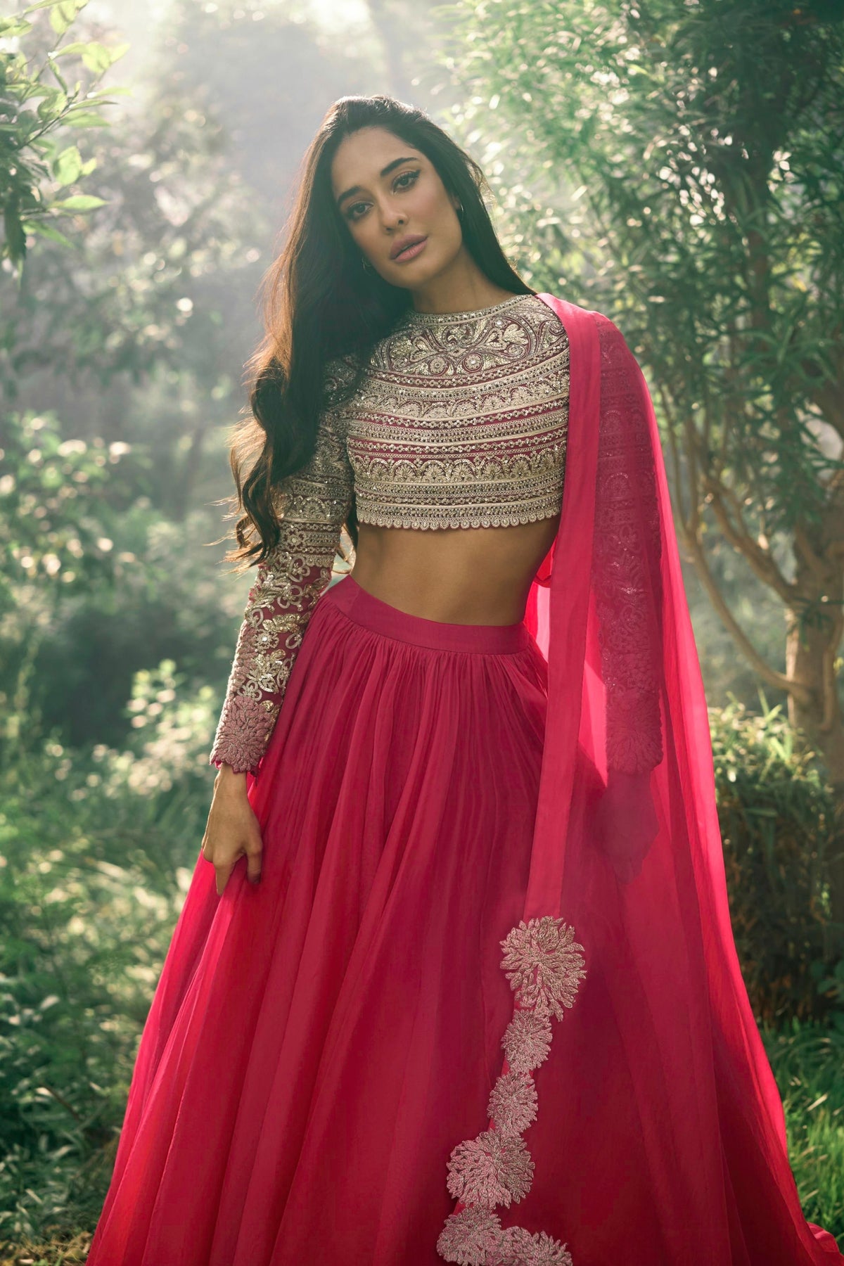 Deep Pink Lisa Lehenga Set