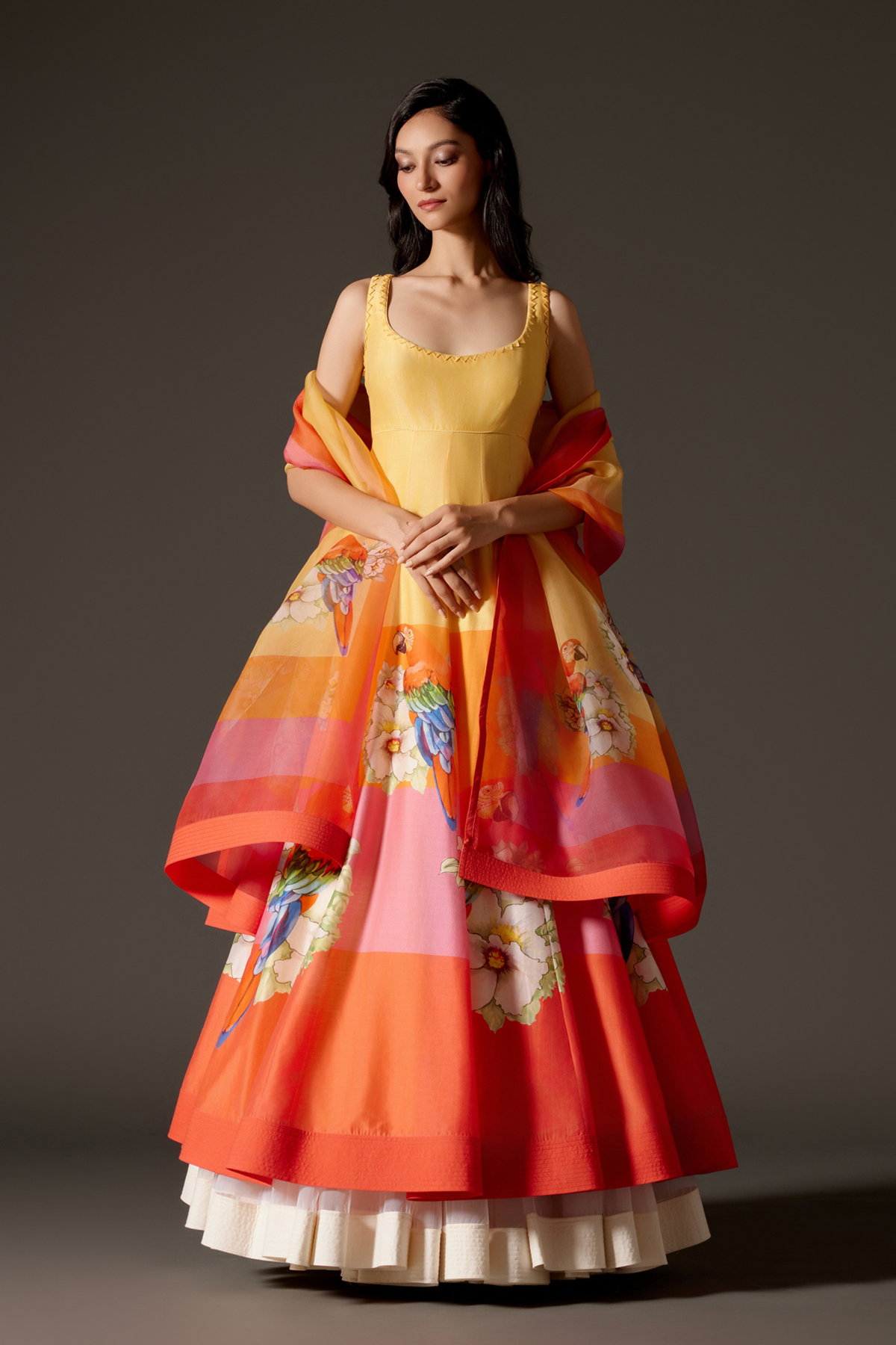 Multi-color Anarkali Set