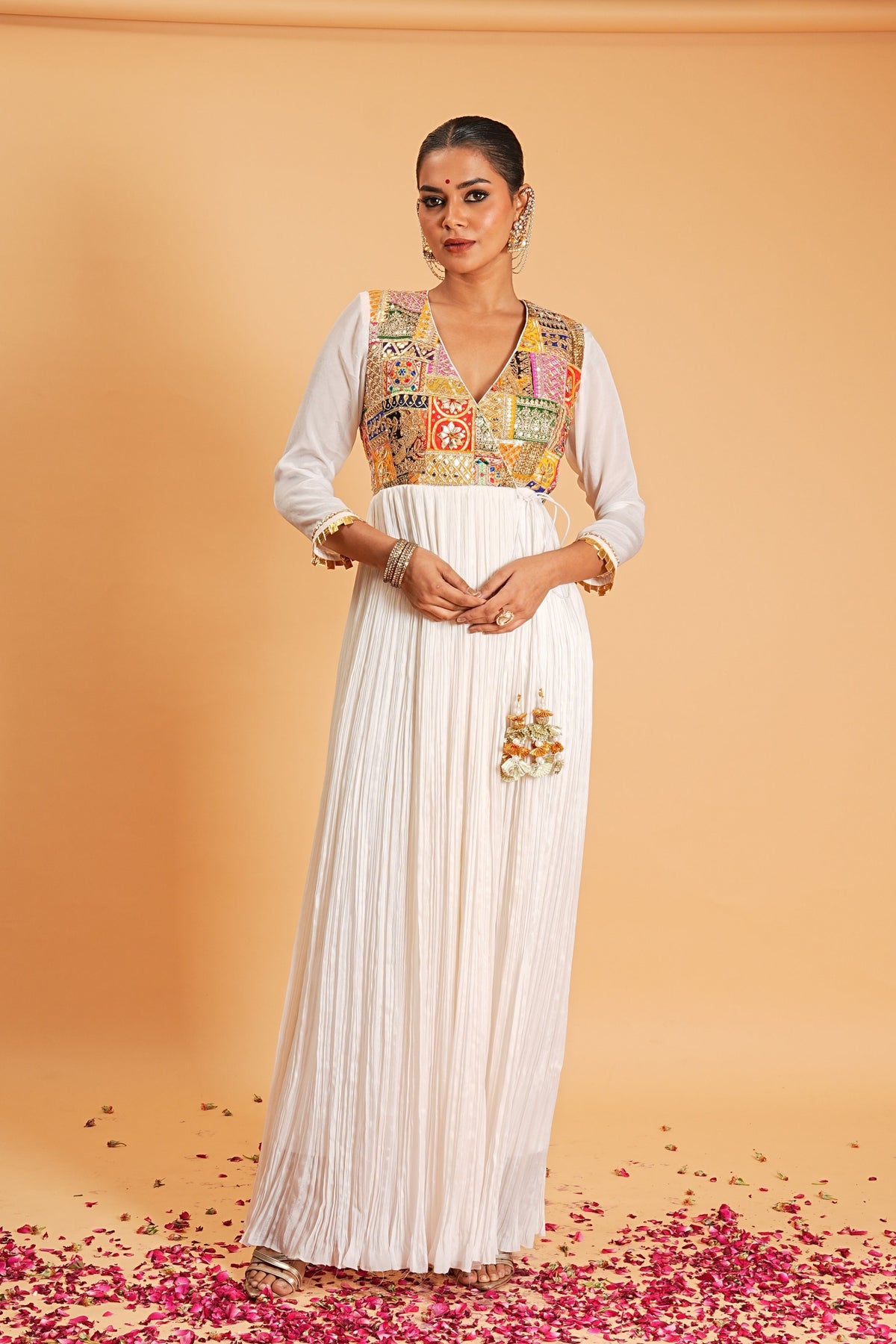 Ivory Angrakha Kurta Pant