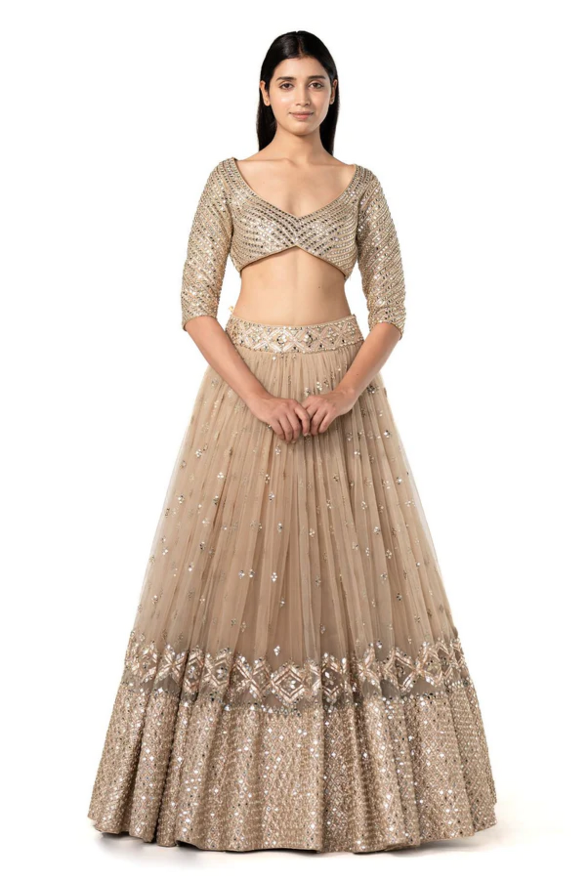 Gold Embellished Lehenga Set