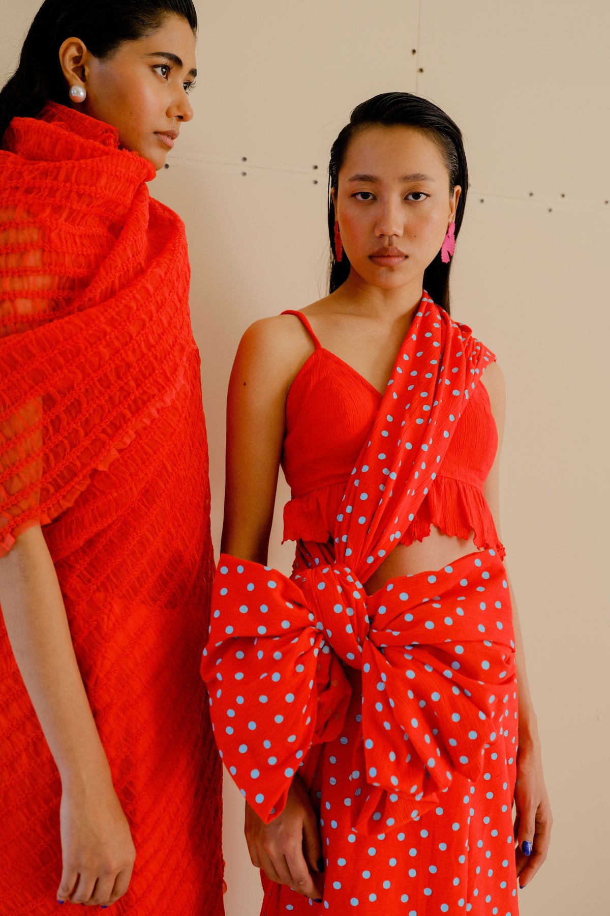 Lola Saree in Poppy Red