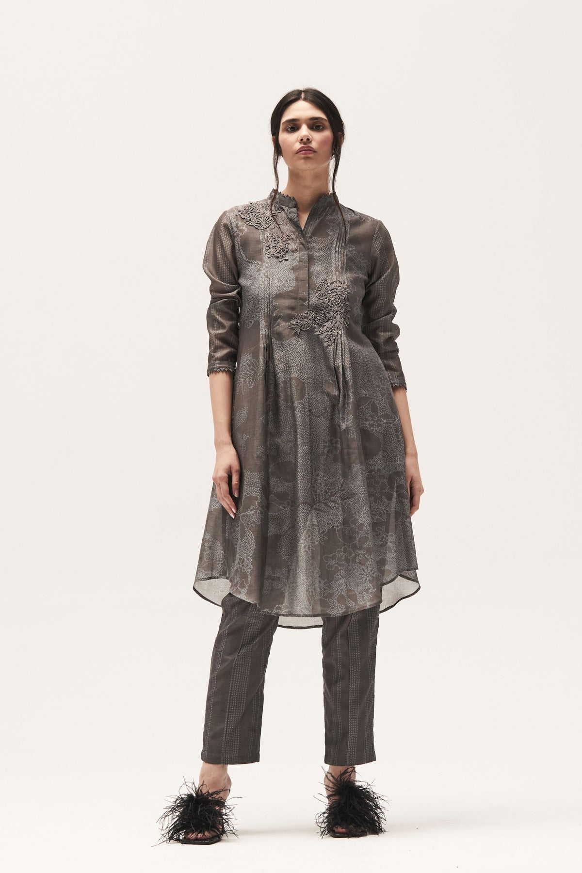 Botanical Pleated Tunic