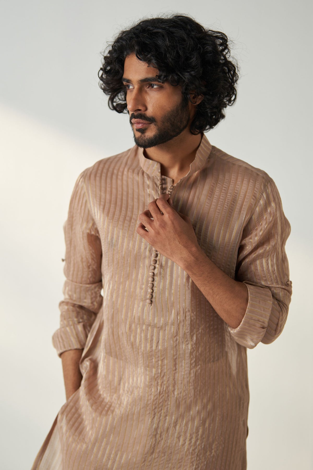 Fawn Naksh Kurta Set