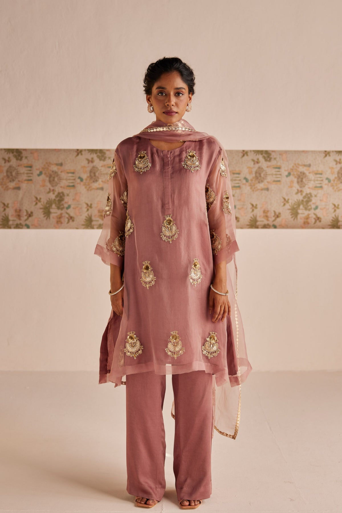 Pale Mauve Kurta Set