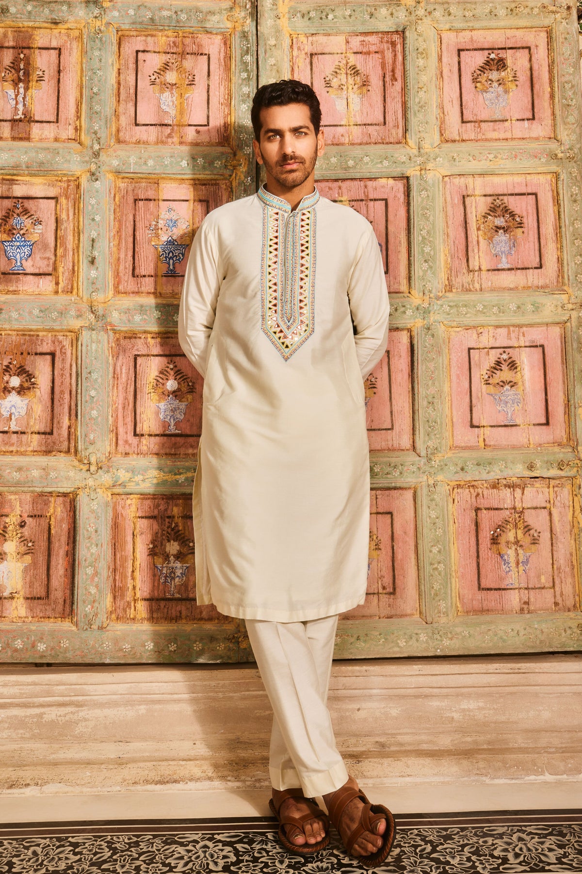 Pastle Yellow Embroidery Kurta Set