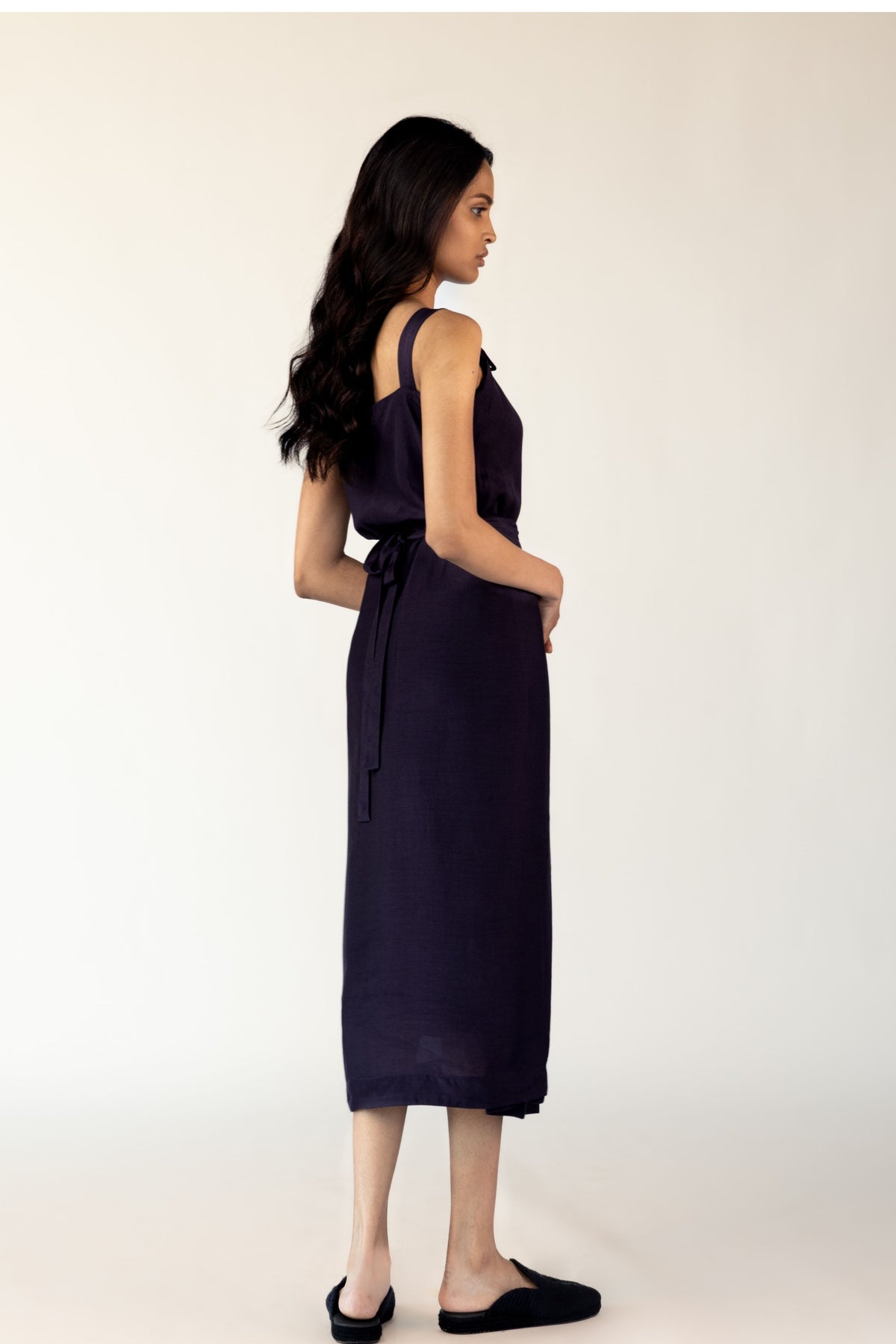 Violet Silk Wrap Dress