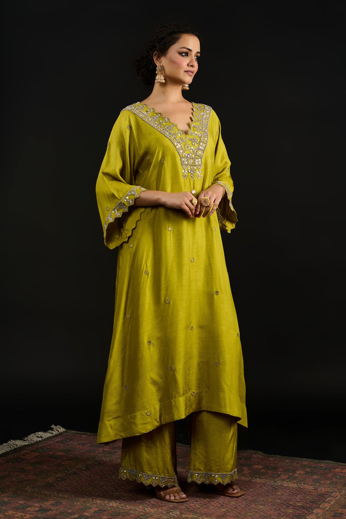 Yasmine Lime Green Kurta Set