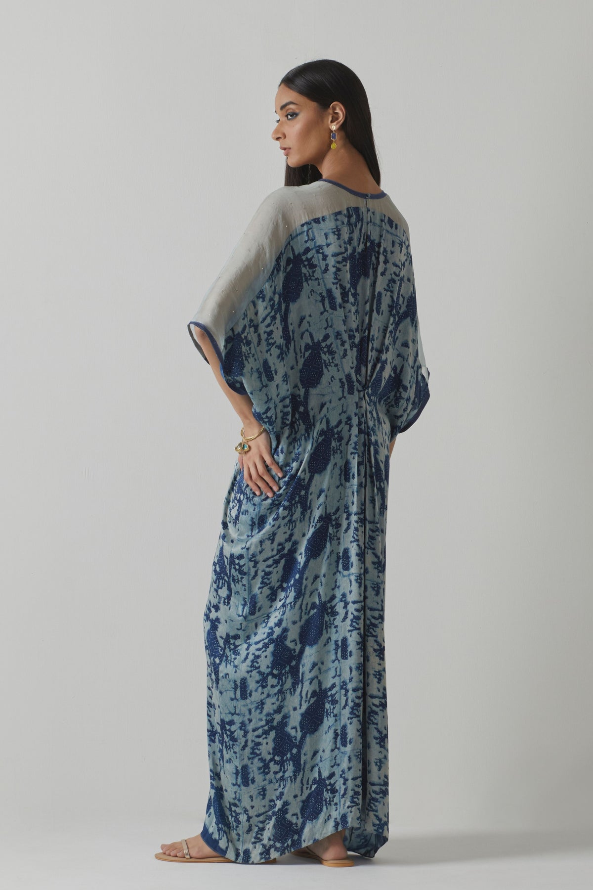 Printed Blue Kaftan