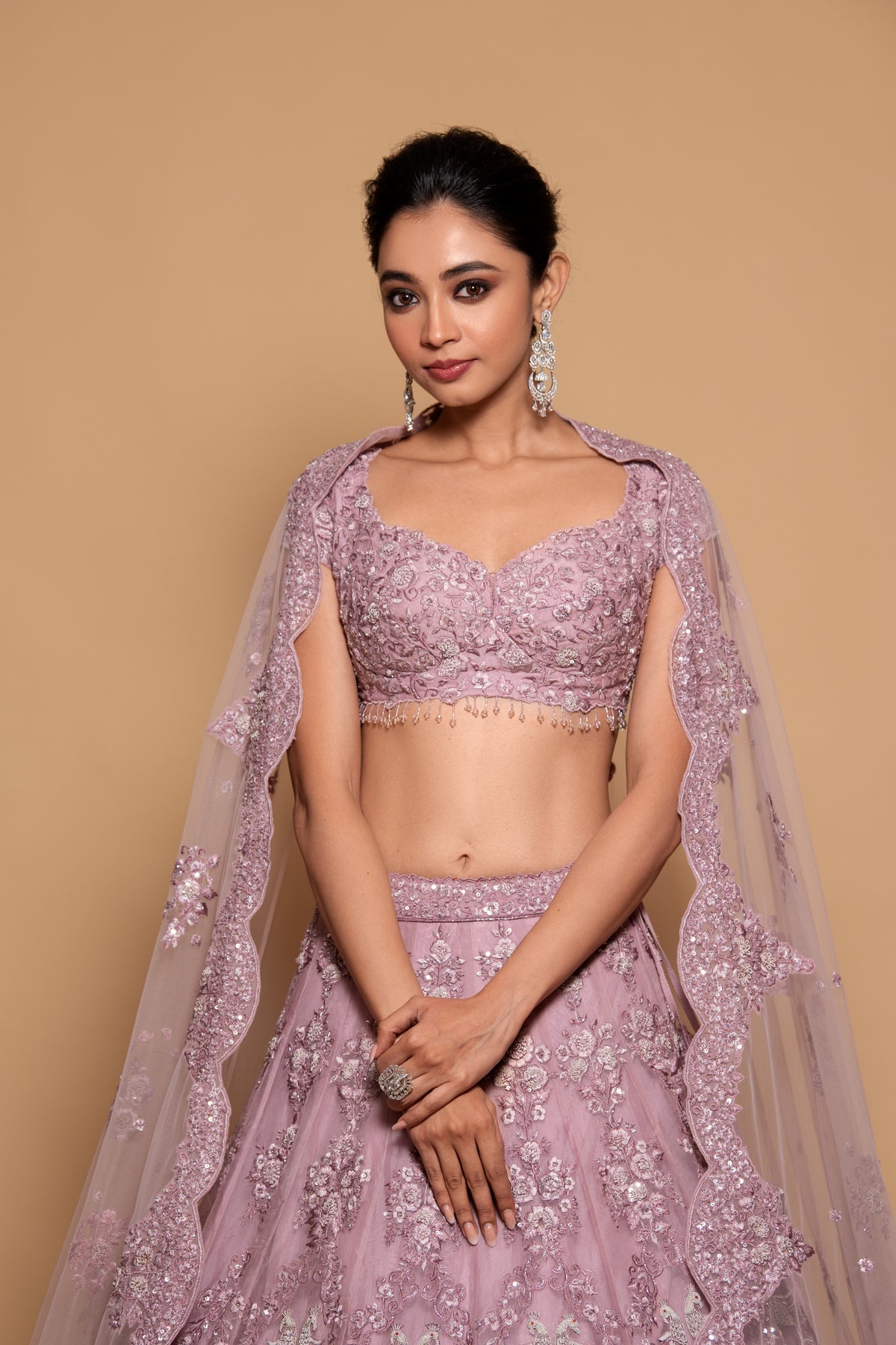 Amer Lilac Lehenga Set