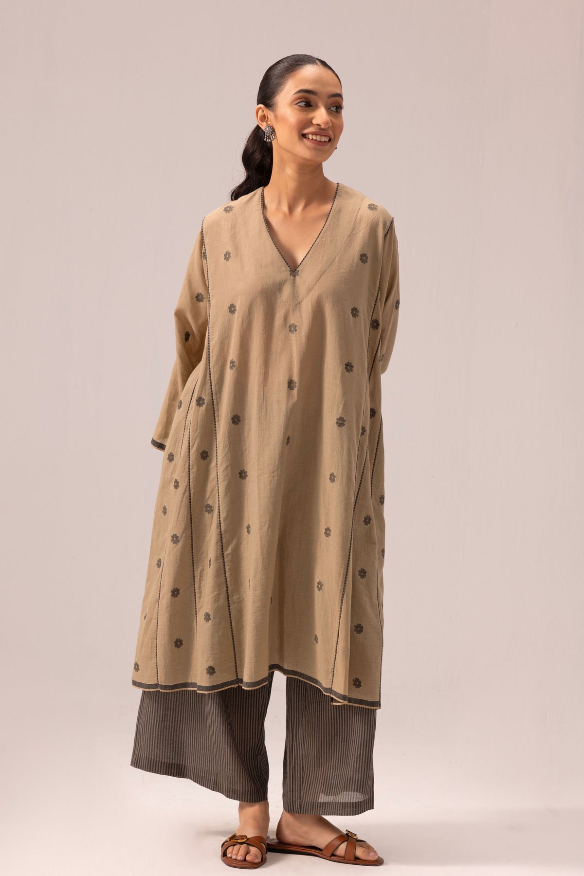 Muskan Brown Kurta Set