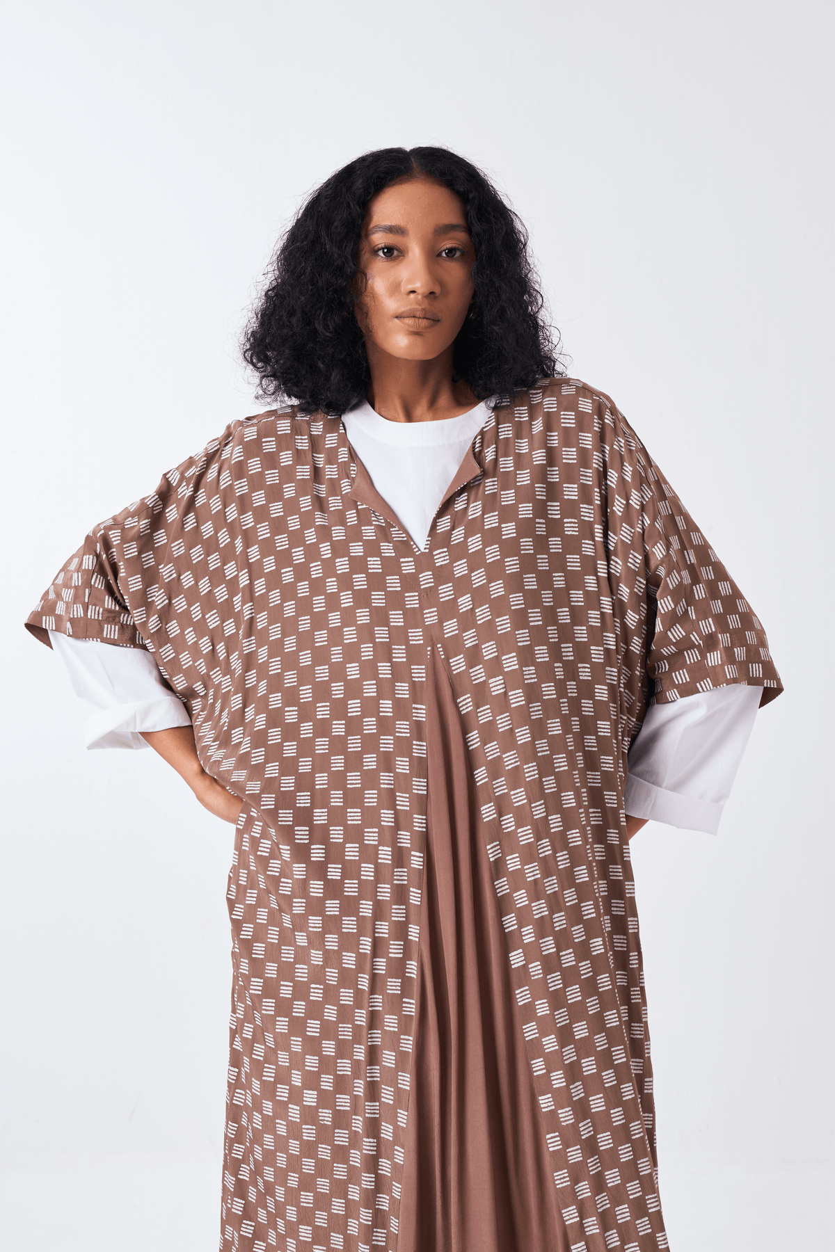 Brick Print Kaftan Co-ord Set