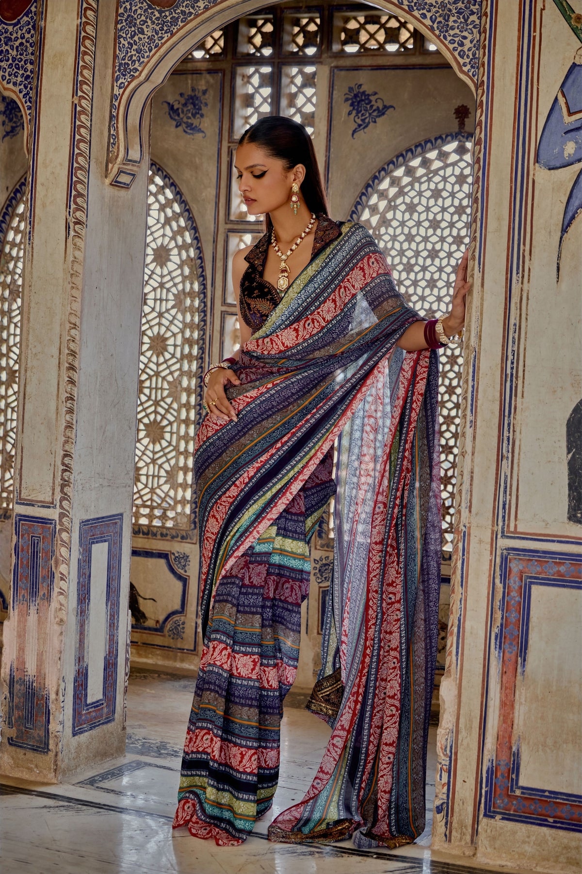 Multicolor Inara Saree Set