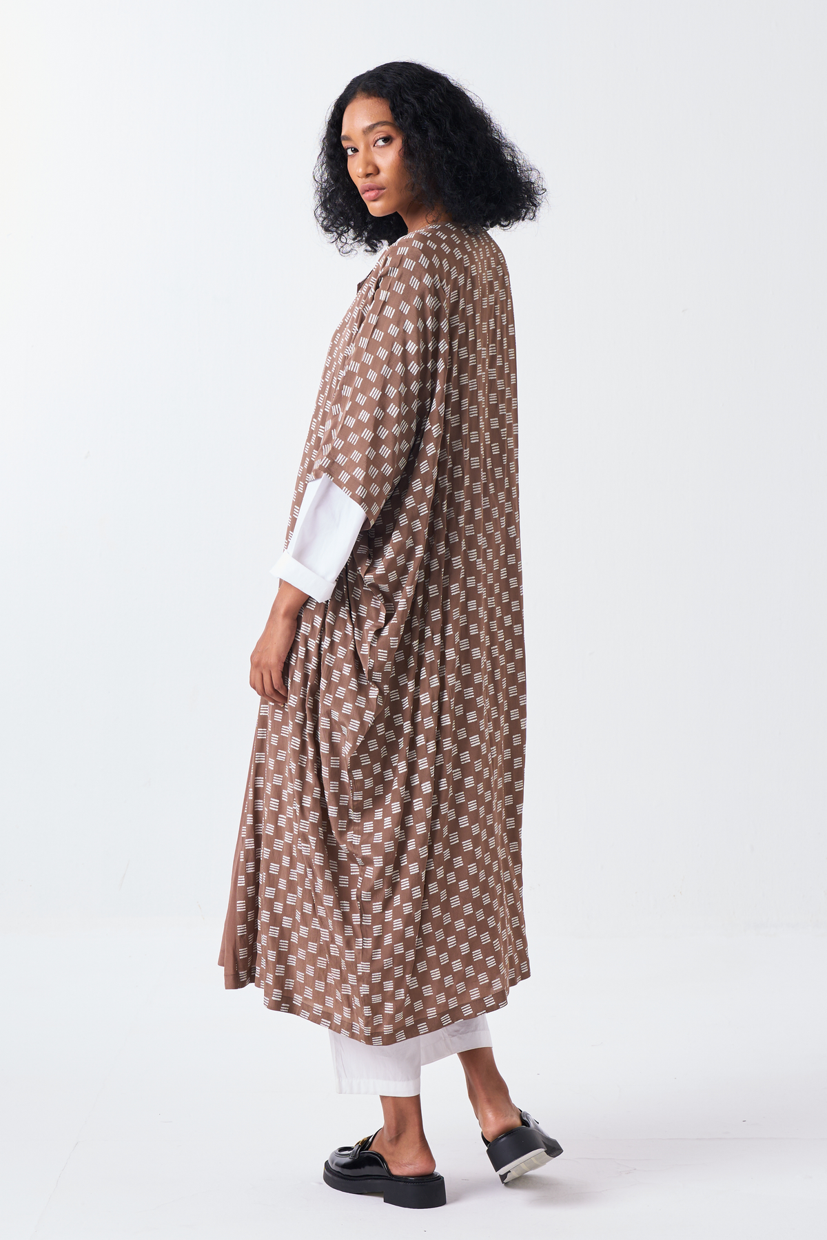 All Over Brick Print Kaftan