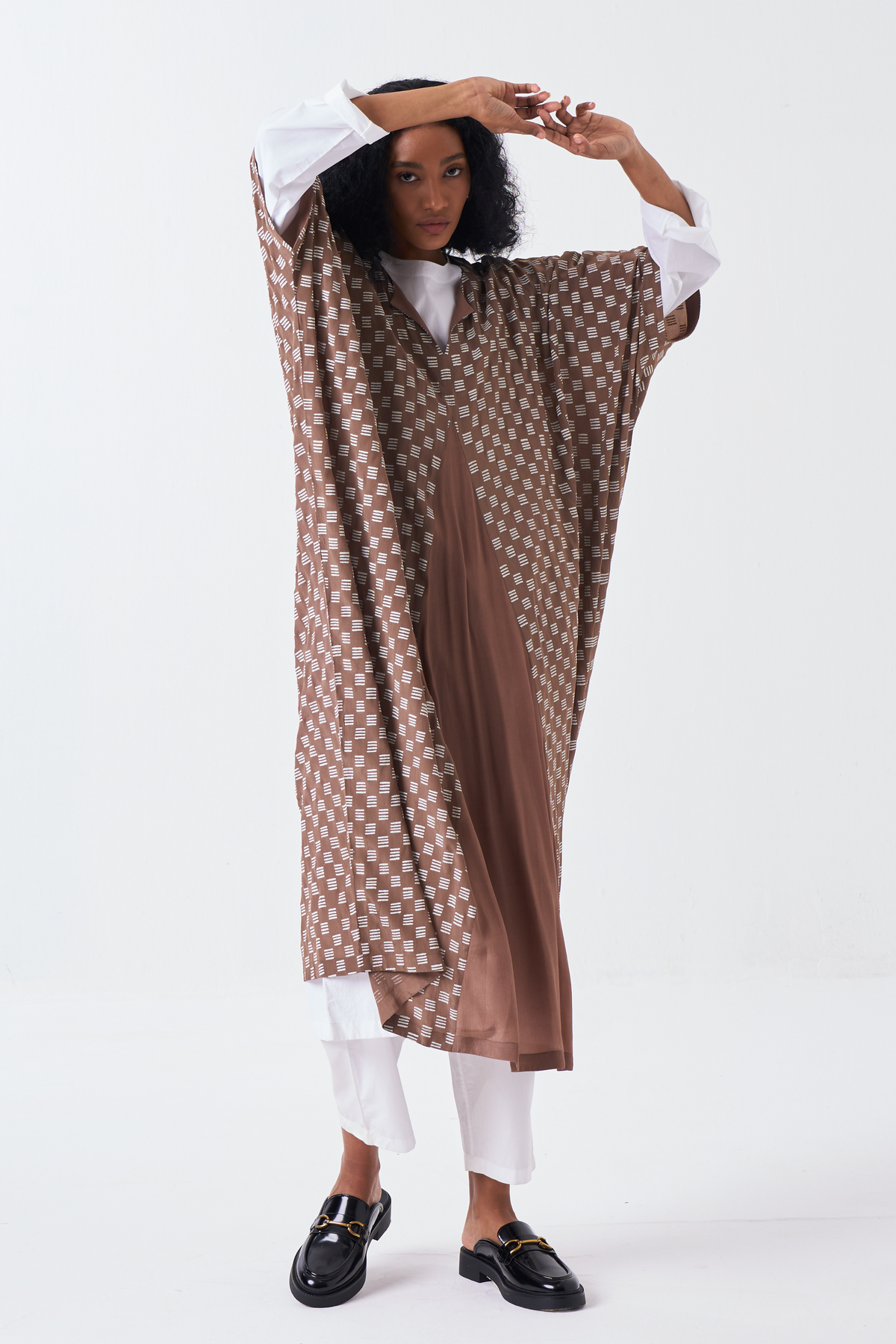 All Over Brick Print Kaftan