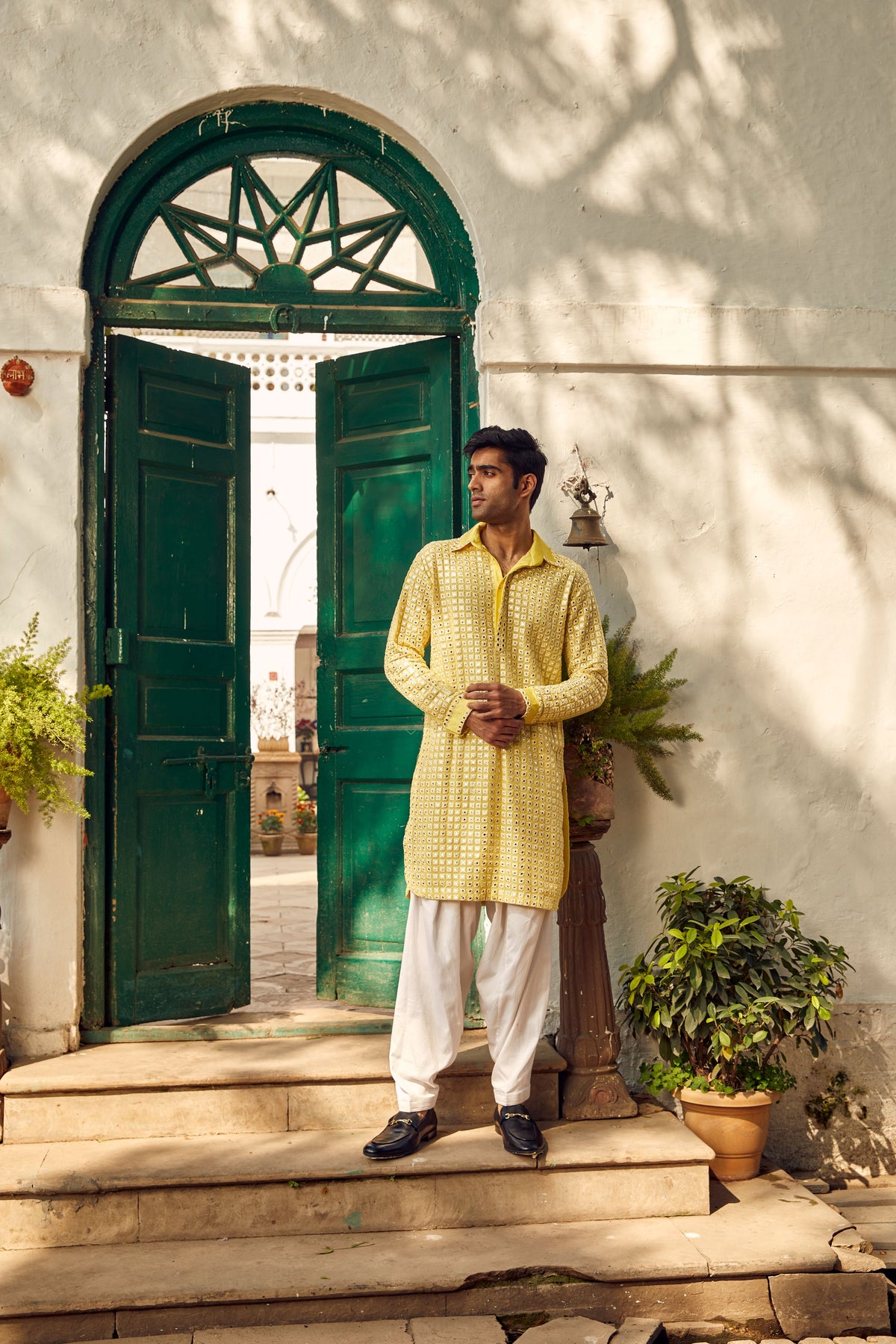 Mirrorwork Pathan Suit