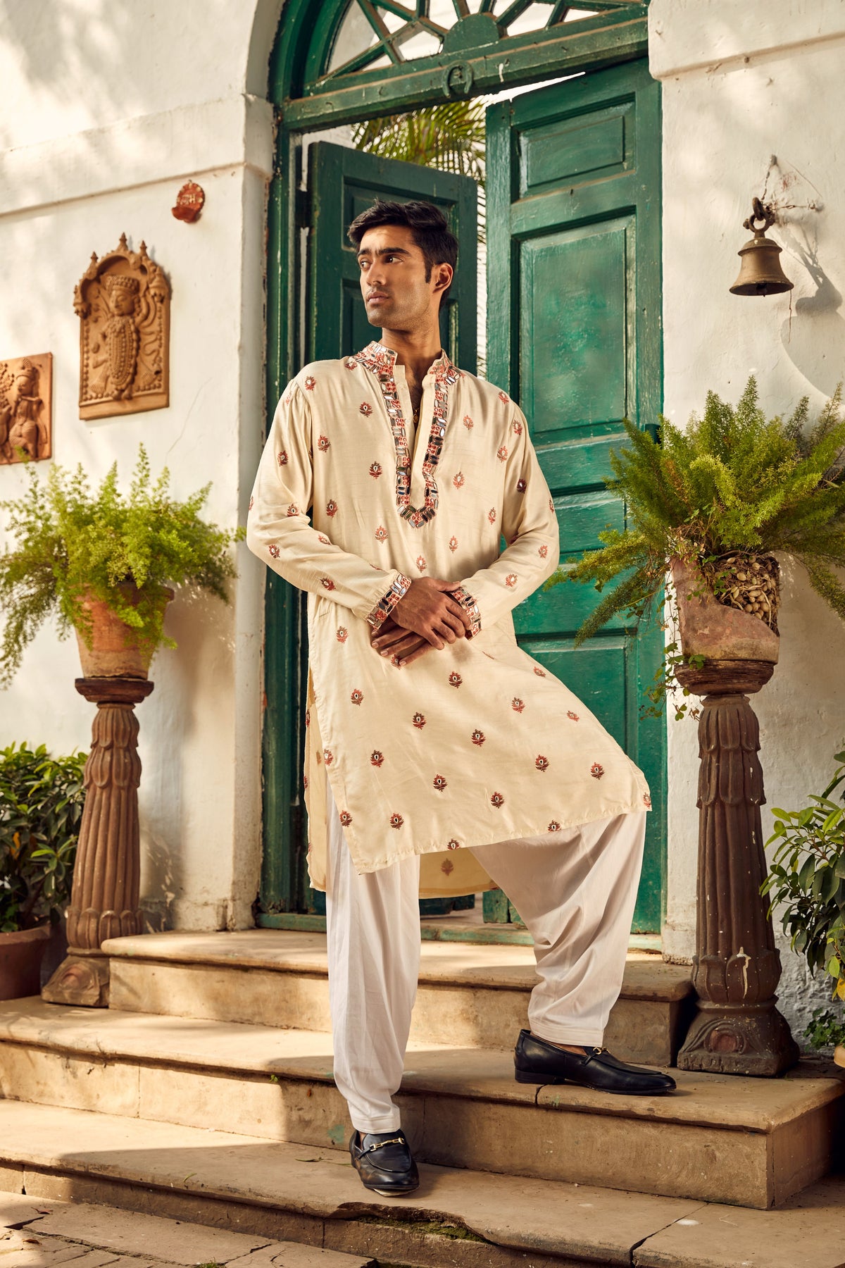 Rabari Mirrorwork Kurta With Salwar