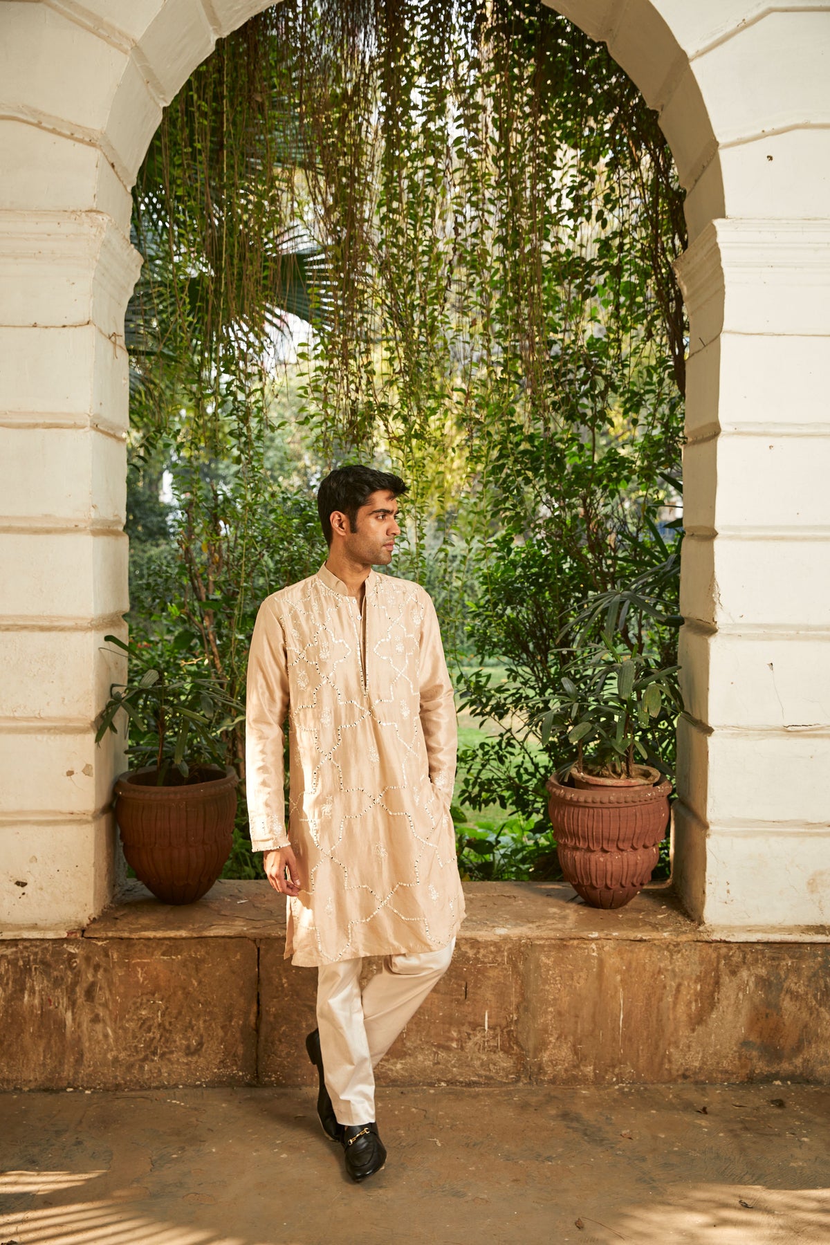 Parsi Gaara Mirrorwork Kurta Set