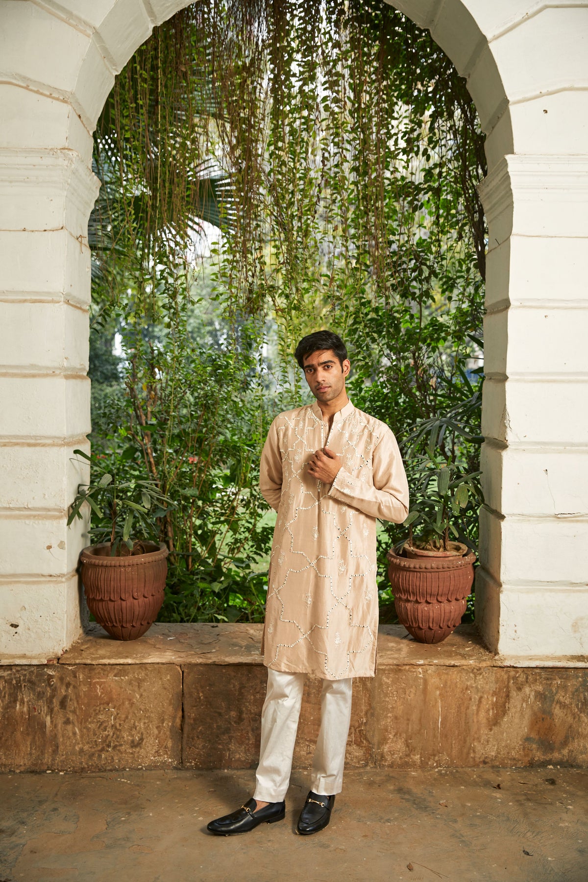 Parsi Gaara Mirrorwork Kurta Set