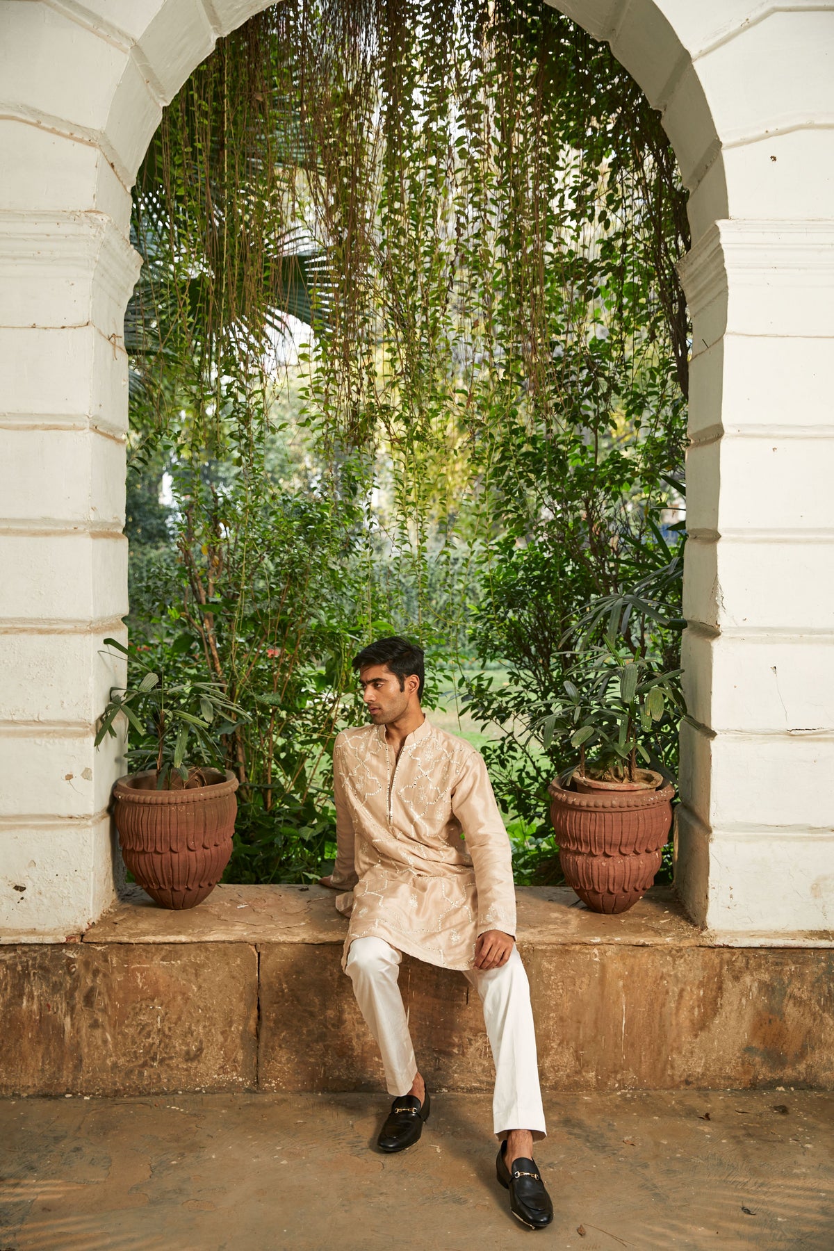 Parsi Gaara Mirrorwork Kurta Set