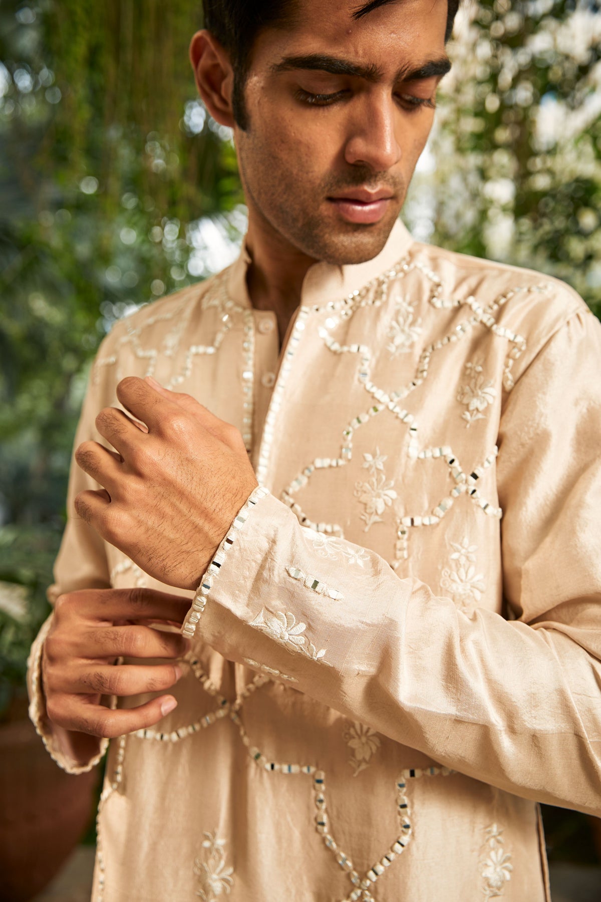 Parsi Gaara Mirrorwork Kurta Set