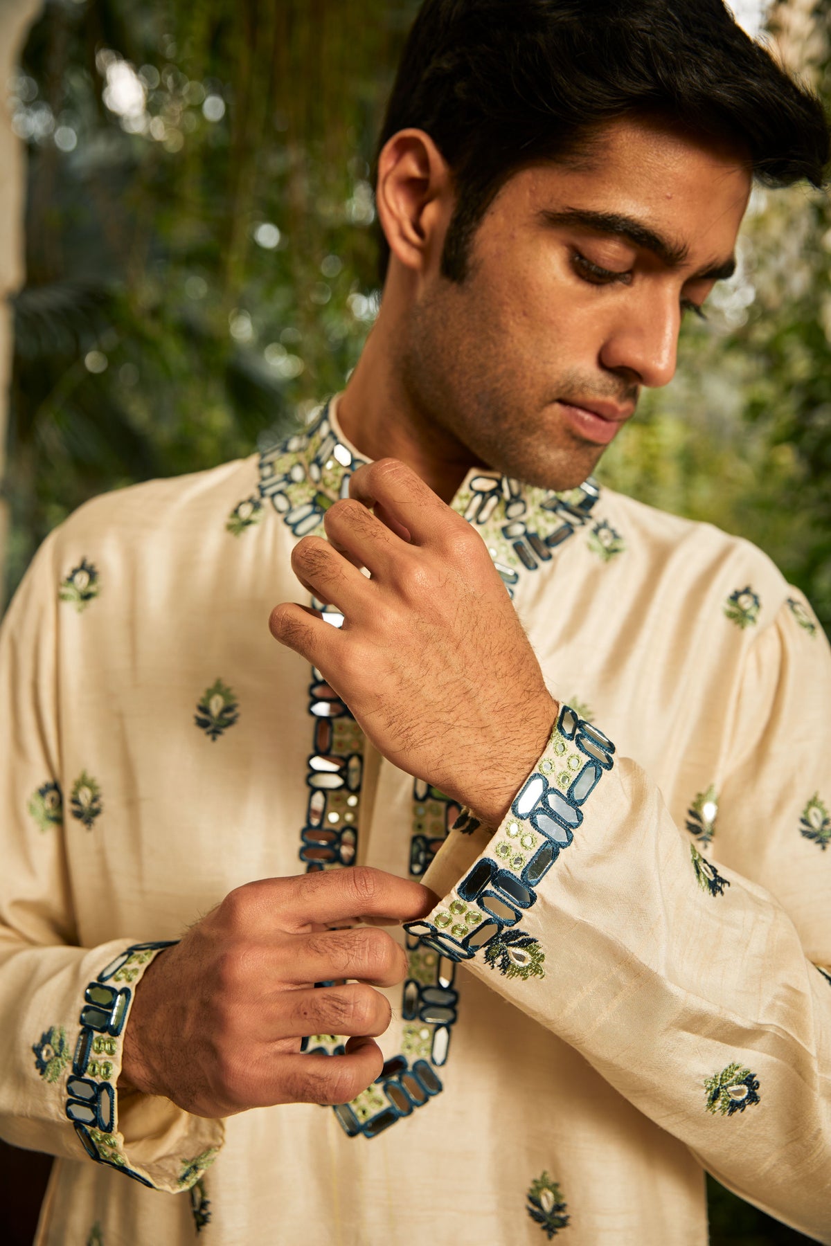 Rabari Mirrorwork Kurta With Dhotis